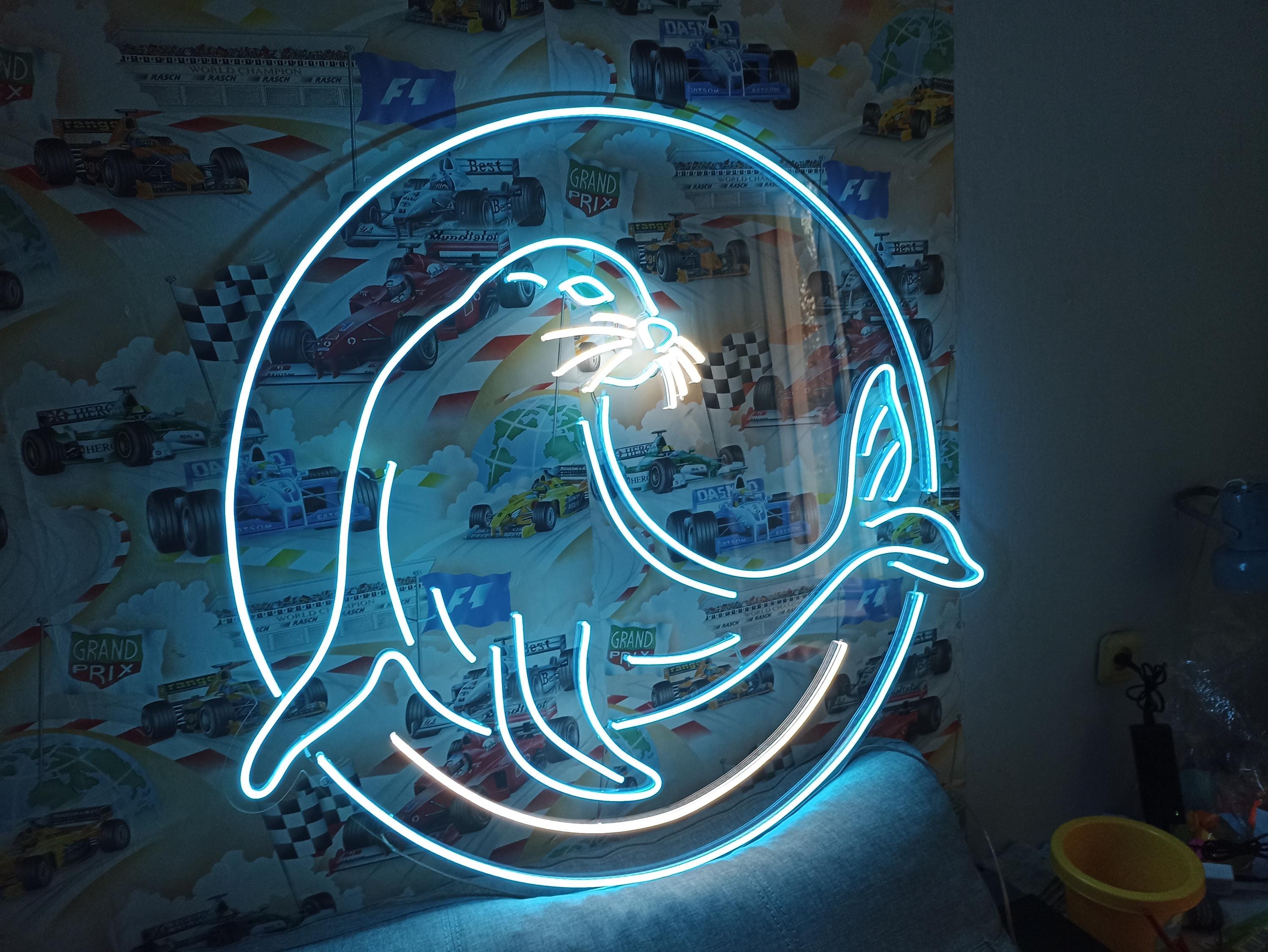 Seal Neon Sign, Neon Sea Lion Light, Neon Seal Sign, Sea Lion-Shaped Neon Sign, Neon Sign Sea Lion Design