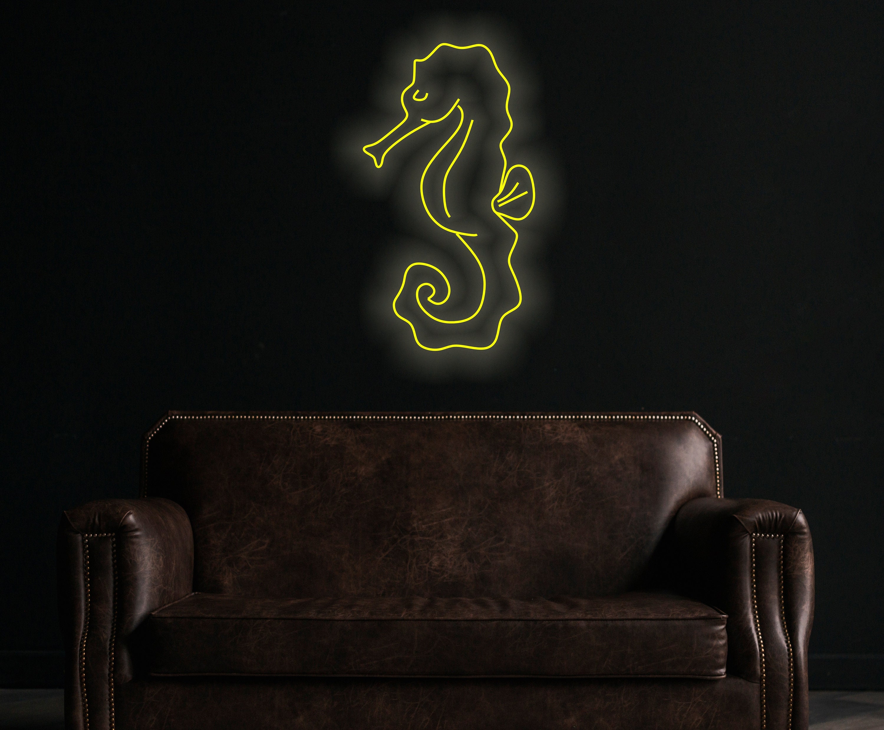 Seahorse Neon Sign, Seahorse Wall Hanging, Seahorse Wall Art Neon Sign, Kid Room Decor, Hippocampus Animal Neon Lights, Animal Hanging Wall