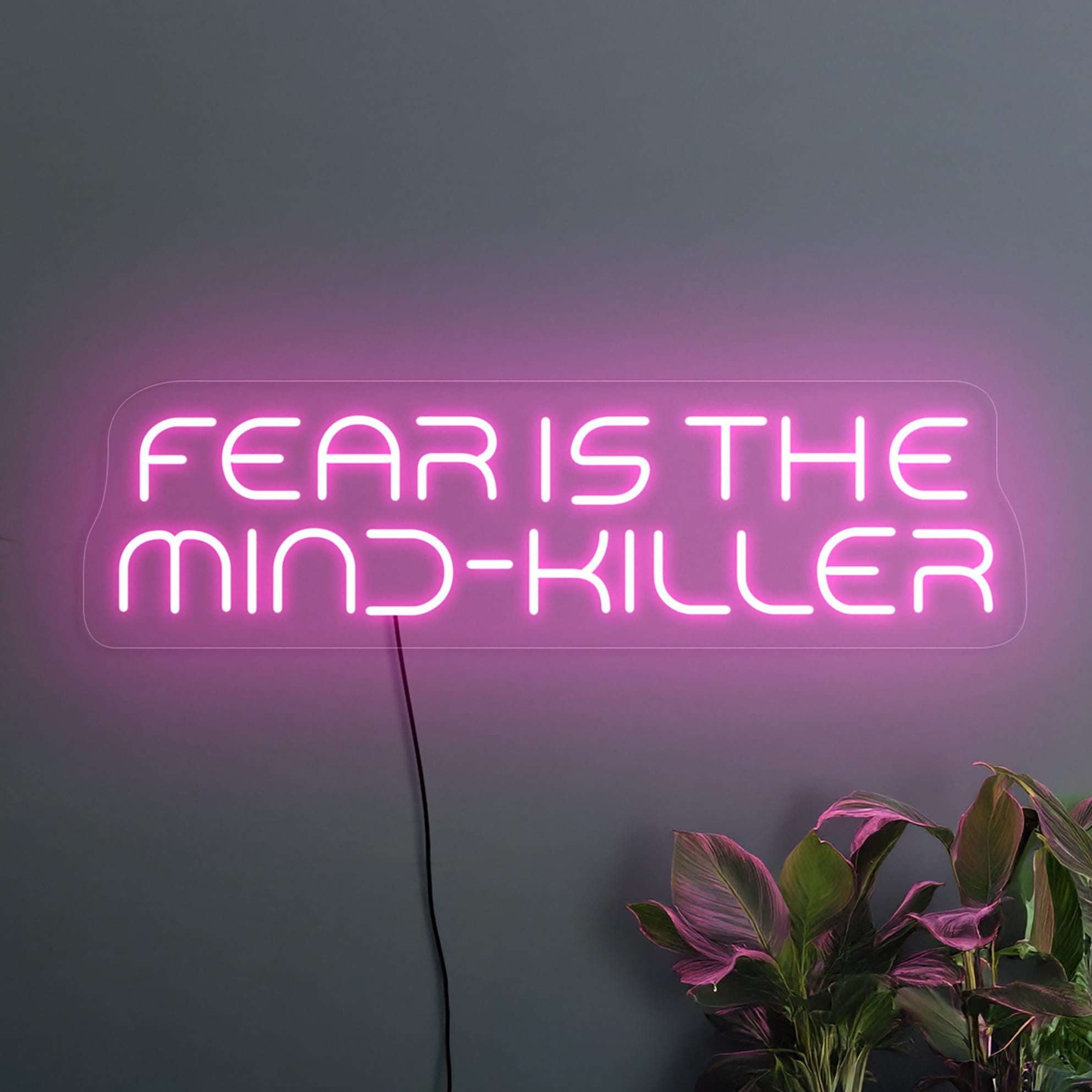 Fear Is The Mind-Killer Neon Sign, Movie Neon Sign, Book Neon Sign, Movie Quote Sign Decor, Book Lover Gift, Book Quote Wall Art Decor