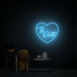 Til Death Heart Neon Sign, Custom Wedding Sign, Wedding Backdrop, Home Wall Decor Personalized Gift, Neon Wall Art, Gothic Wedding Neon Sign