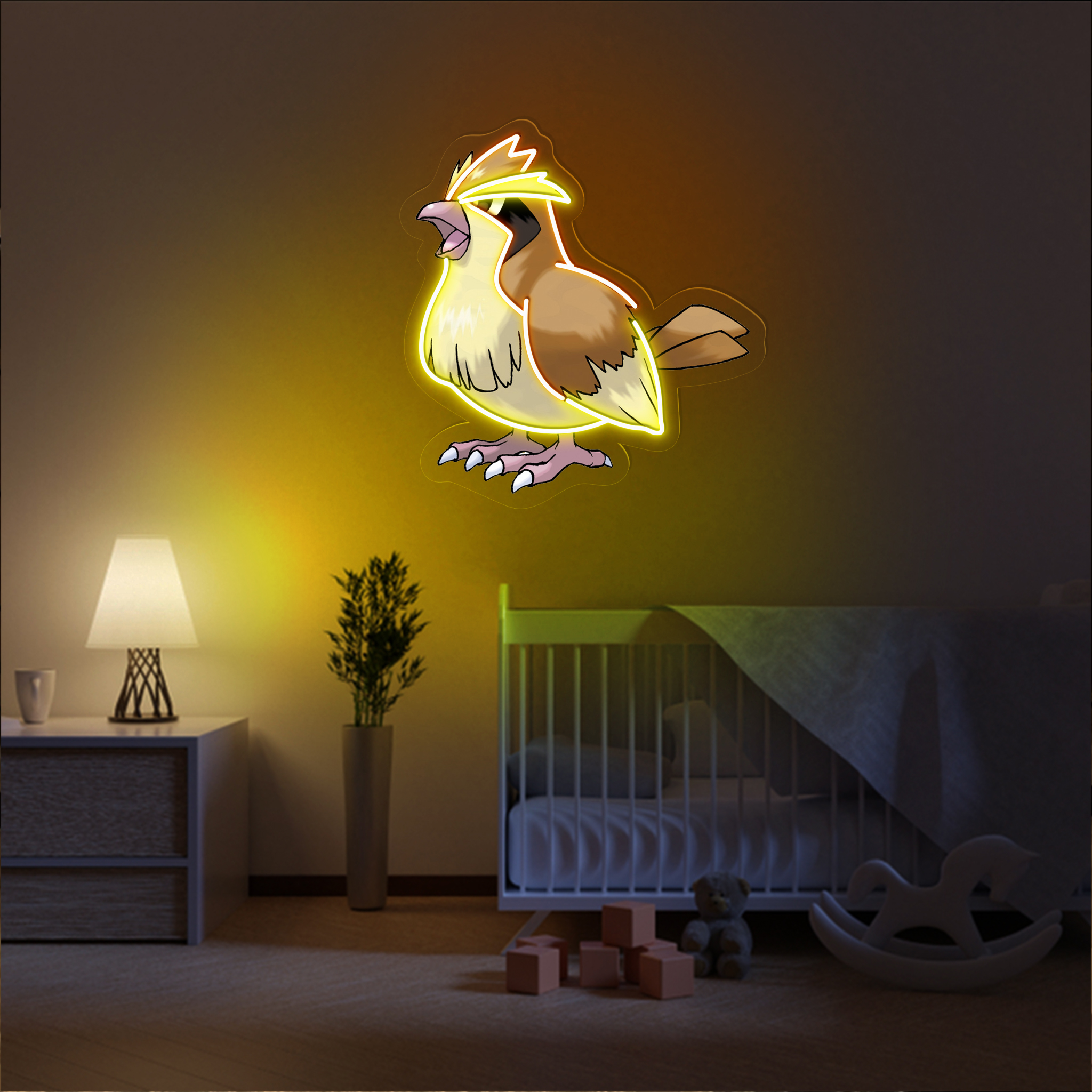 Pidgey UV Signs Pokemon Wall Art