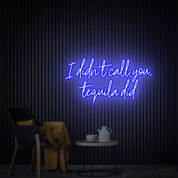 I Didn't Call You Tequila Did Neon Sign, Home Bar Sign, Custom Tequila Bar Wall Decor Neon Light, Tequila Bar Decor, Tequila Sign