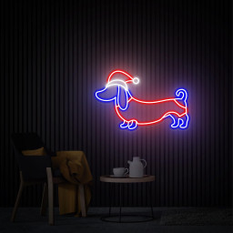 Christmas Dachshund Neon Sign, Christmas Dog, Dachshund Gift, Custom Dog Neon Sign, Merry Xmas Holiday Decor, Merry Christmas Party Wall Art