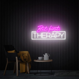 But First Therapy Neon Sign Med Spa Salon Wall Decor Custom IV Therapy Neon Sign IV Drip Led Light Custom Business Logo Sign Therapy Room