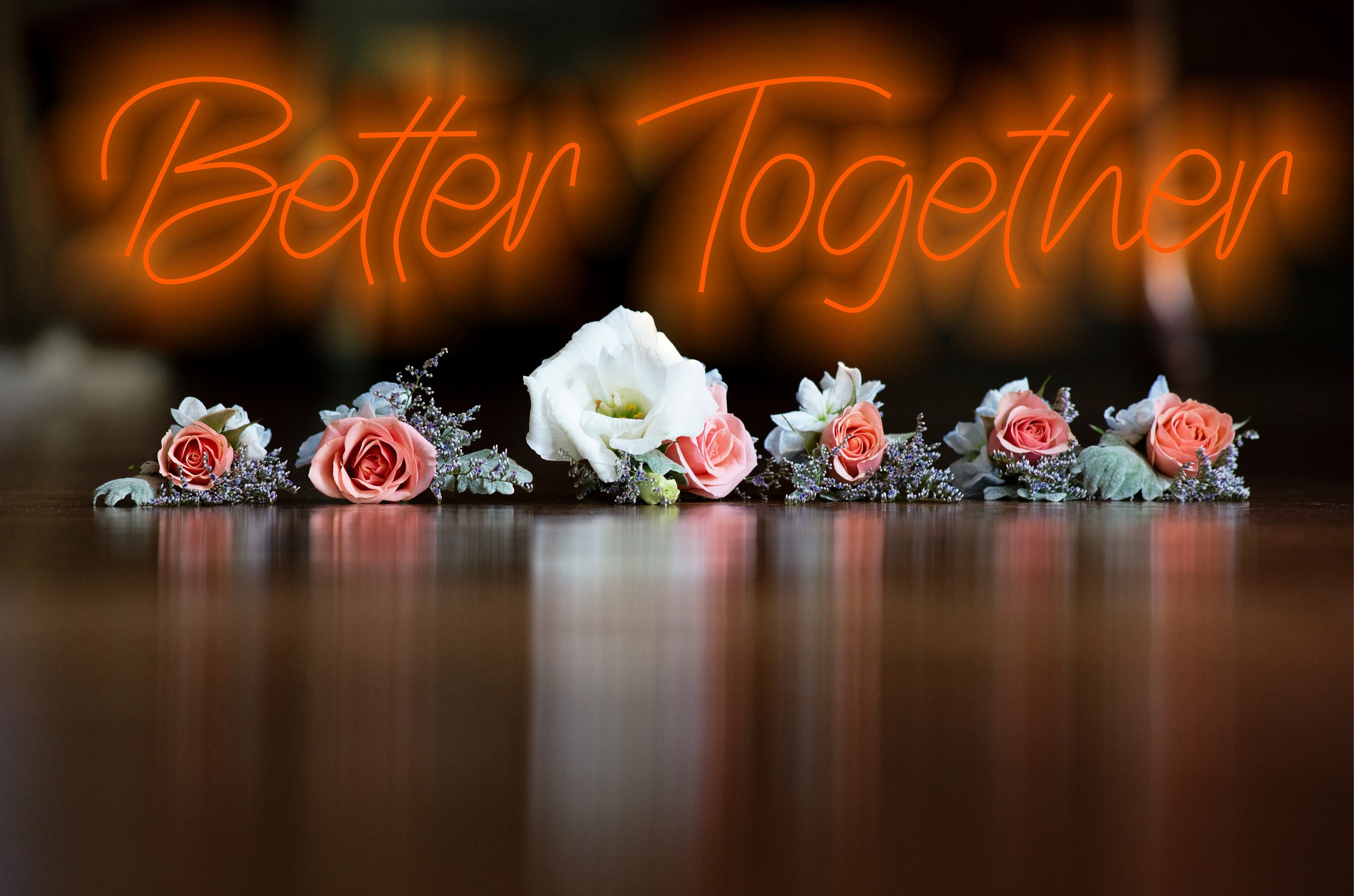 Better Together Neon Sign, Wedding Decor Neon Sign, Romantic Neon Sign, Love Neon Sign, Romantic Neon Sign For Couples, Engagement Neon Sign