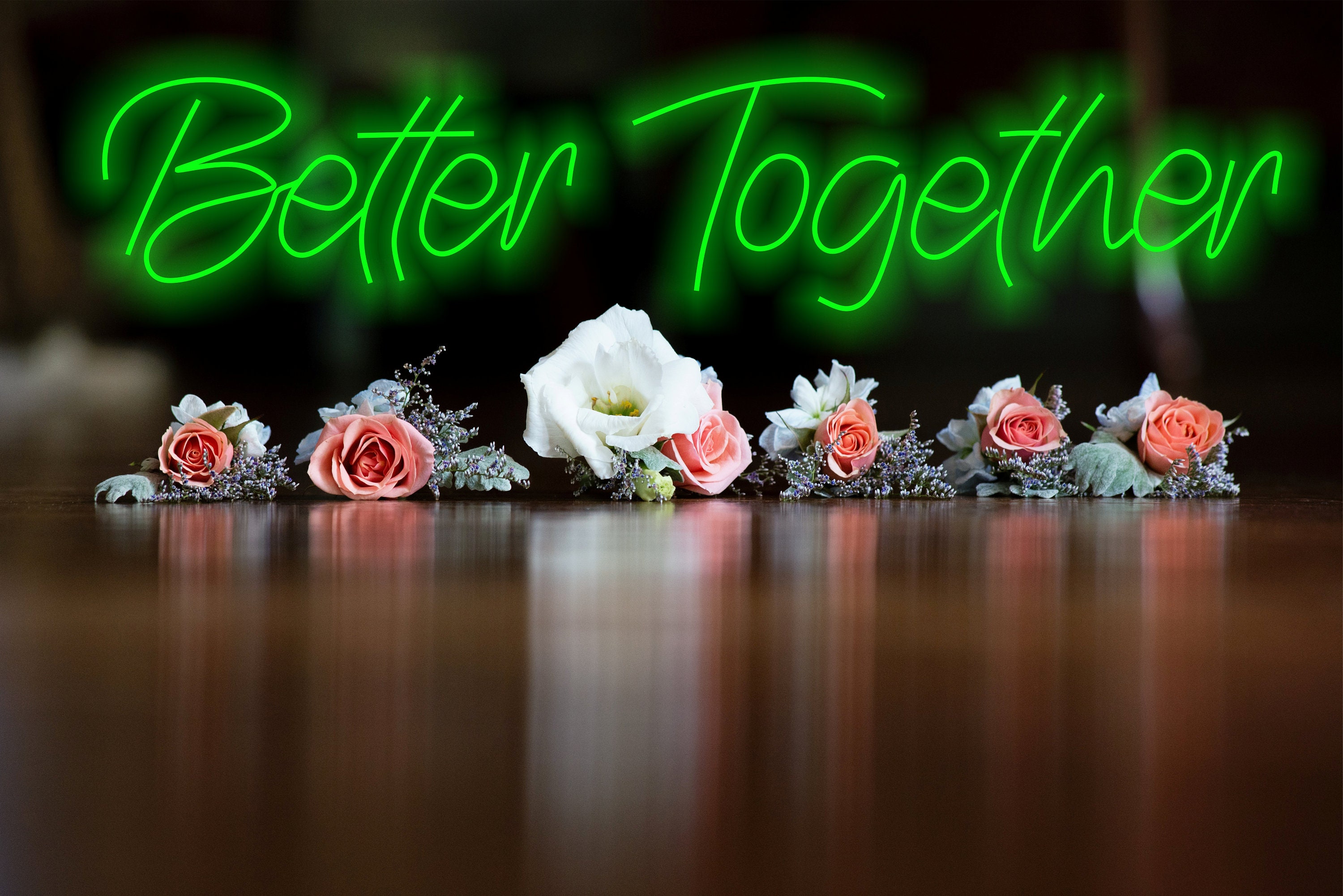 Better Together Neon Sign, Wedding Decor Neon Sign, Romantic Neon Sign, Love Neon Sign, Romantic Neon Sign For Couples, Engagement Neon Sign