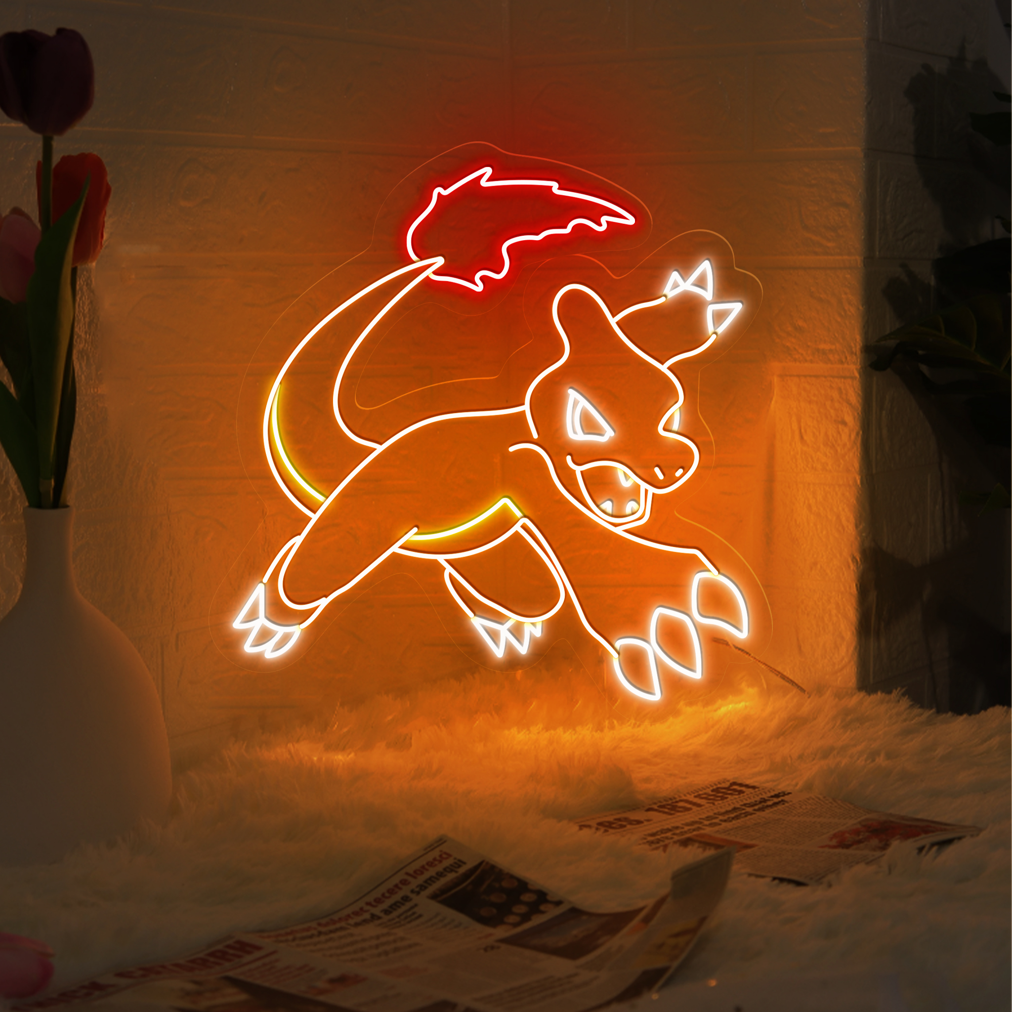Pokemon Charmeleon Neon Signs Anime Wall Art Decor