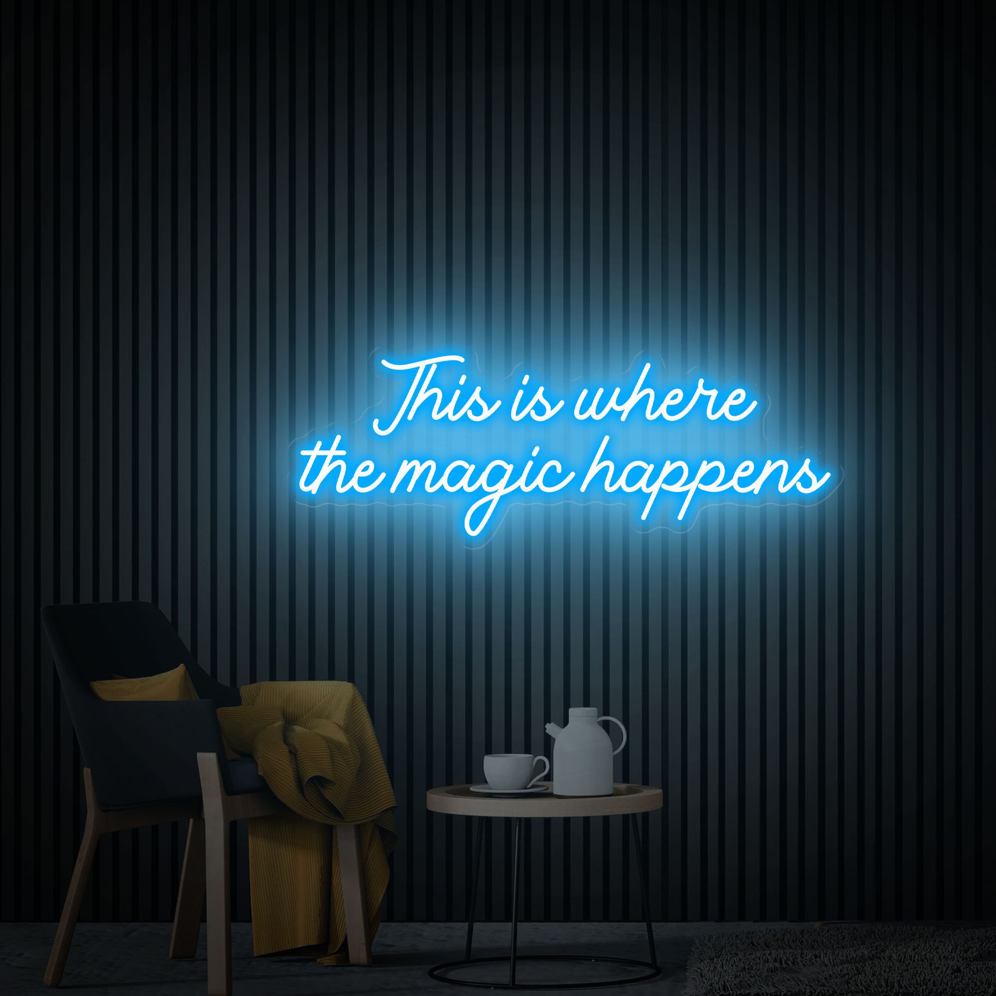 This is Where the Magic Happens Neon Sign, Aesthetic Wall Decor, Bedroom Neon Decor, Beauty Salon Decor, Custom Neon Sign Personalized Gifts