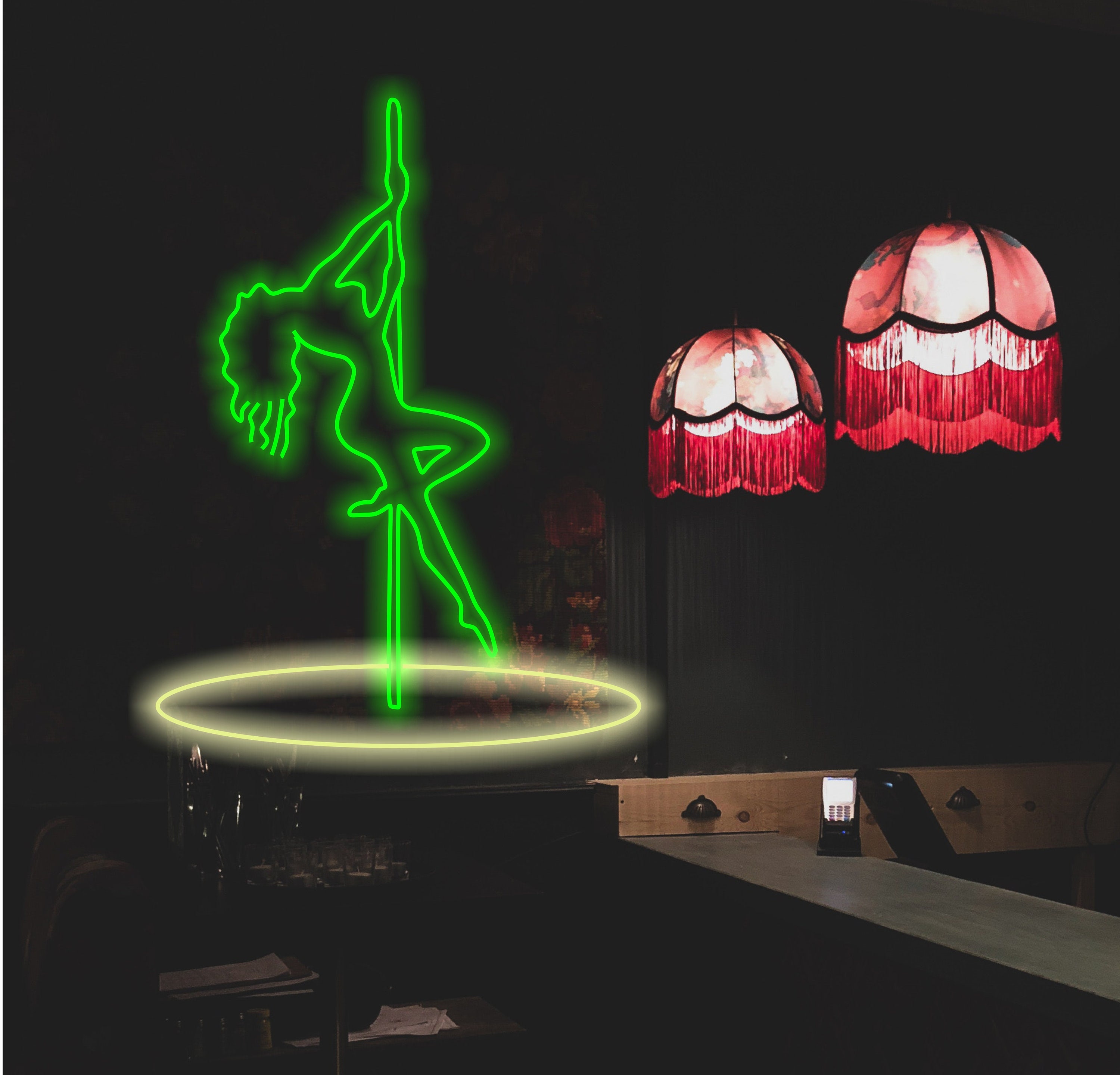 Pole Dance Neon Sign, Club Neon Sign, Nightclubs And Bars, Neon Sign For Pole Dancing, Fitness Studios Neon Sign, Strip Club Neon Sign