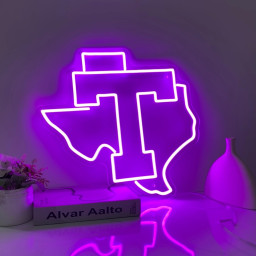 Tarleton State University Texans T LED Neon Sign, Custom Neon Sign, Holiday Party Bar Wall Decor Dorm Room Personalized Gift Graduation Gift