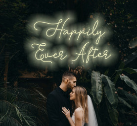 Happily Ever After Neon Sign, Wedding Neon Sign Happily Ever After X, Neon Sign For Wedding Decor, Romantic Neon Sign For Weddings