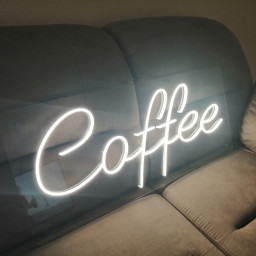 Coffee Neon Sign, Custom Coffee Neon Sign, Neon Coffee Lettering, Coffee Bar Decor, Glowing Inscription, Neon Sign In The Bar, Bar Decor