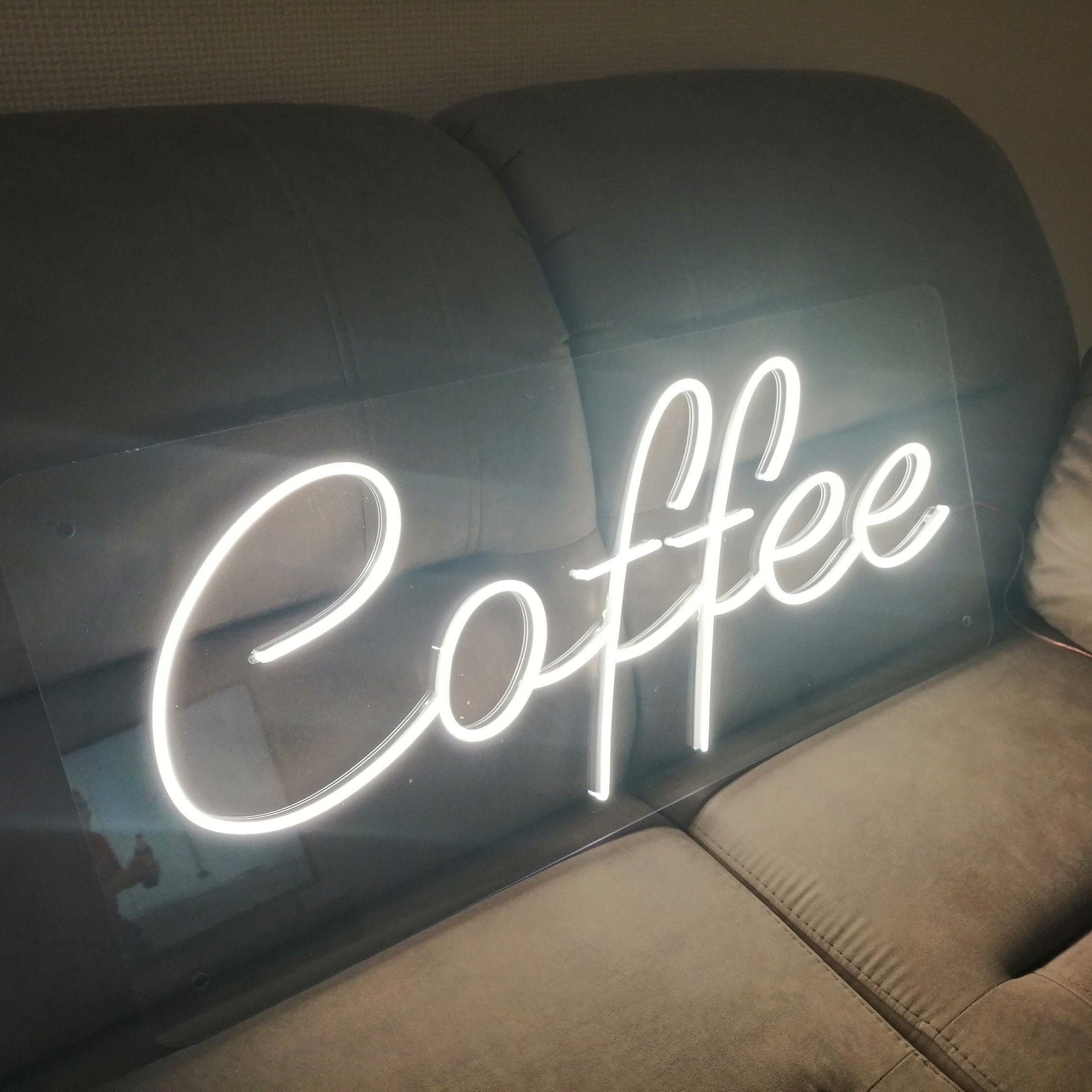 Coffee Neon Sign, Custom Coffee Neon Sign, Neon Coffee Lettering, Coffee Bar Decor, Glowing Inscription, Neon Sign In The Bar, Bar Decor