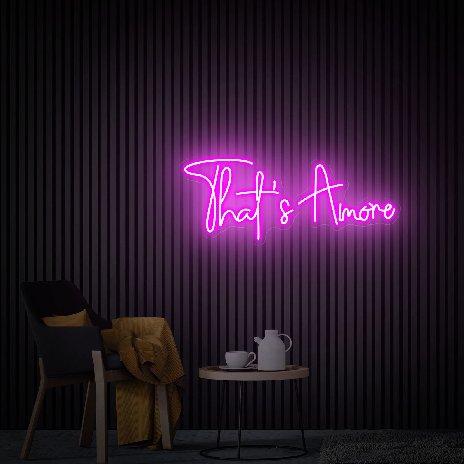 That's Amore Neon Sign, Wedding Wall Decor, Gift for Couple, Custom Wedding Neon Sign Led Light,Party Decor for Wedding, Engagement Wall Art