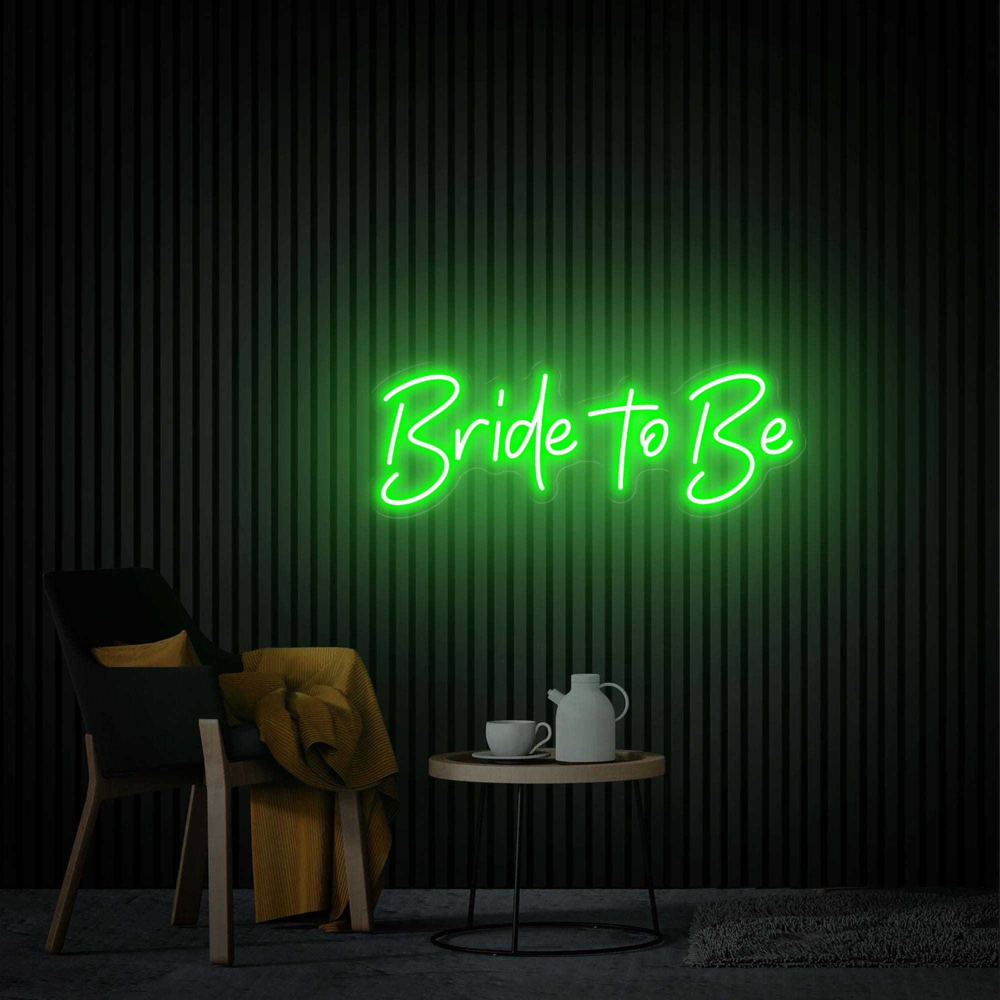 Bride to be Neon Sign, Custom Wedding Neon Sign, Wedding Party Backdrop Engagement Party Wall Art, Gifts for Couple, Handmade Wedding Favors