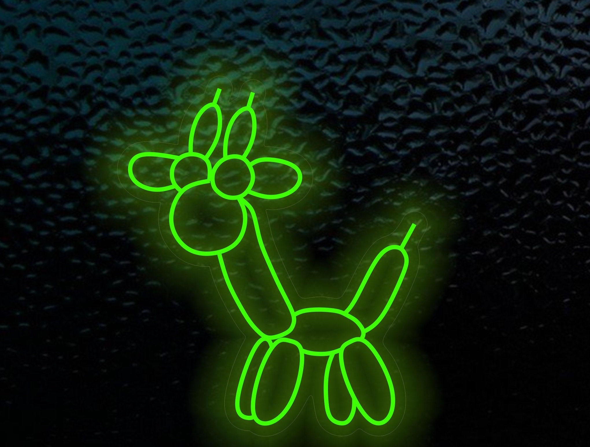 Balloon Animal giraffe Neon Sign, Ballon giraffe Decoration LED Neon Sign, Balloon Animal Neon Sign for kids room, Room Interior light