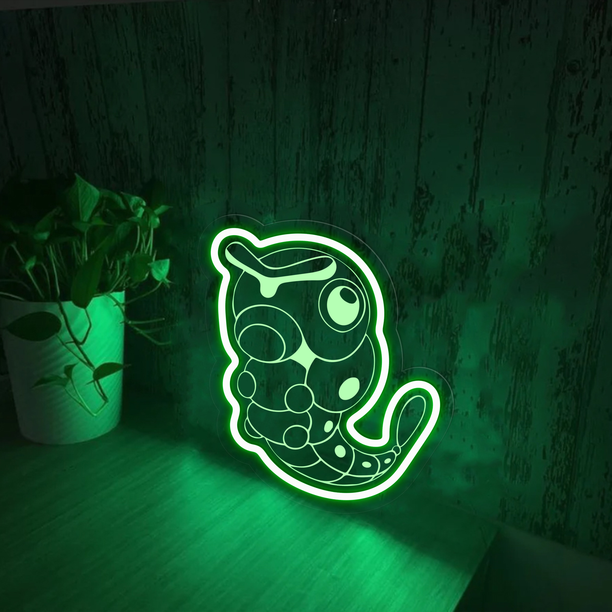 Caterpie Laser Signs Pokemon Wall Art