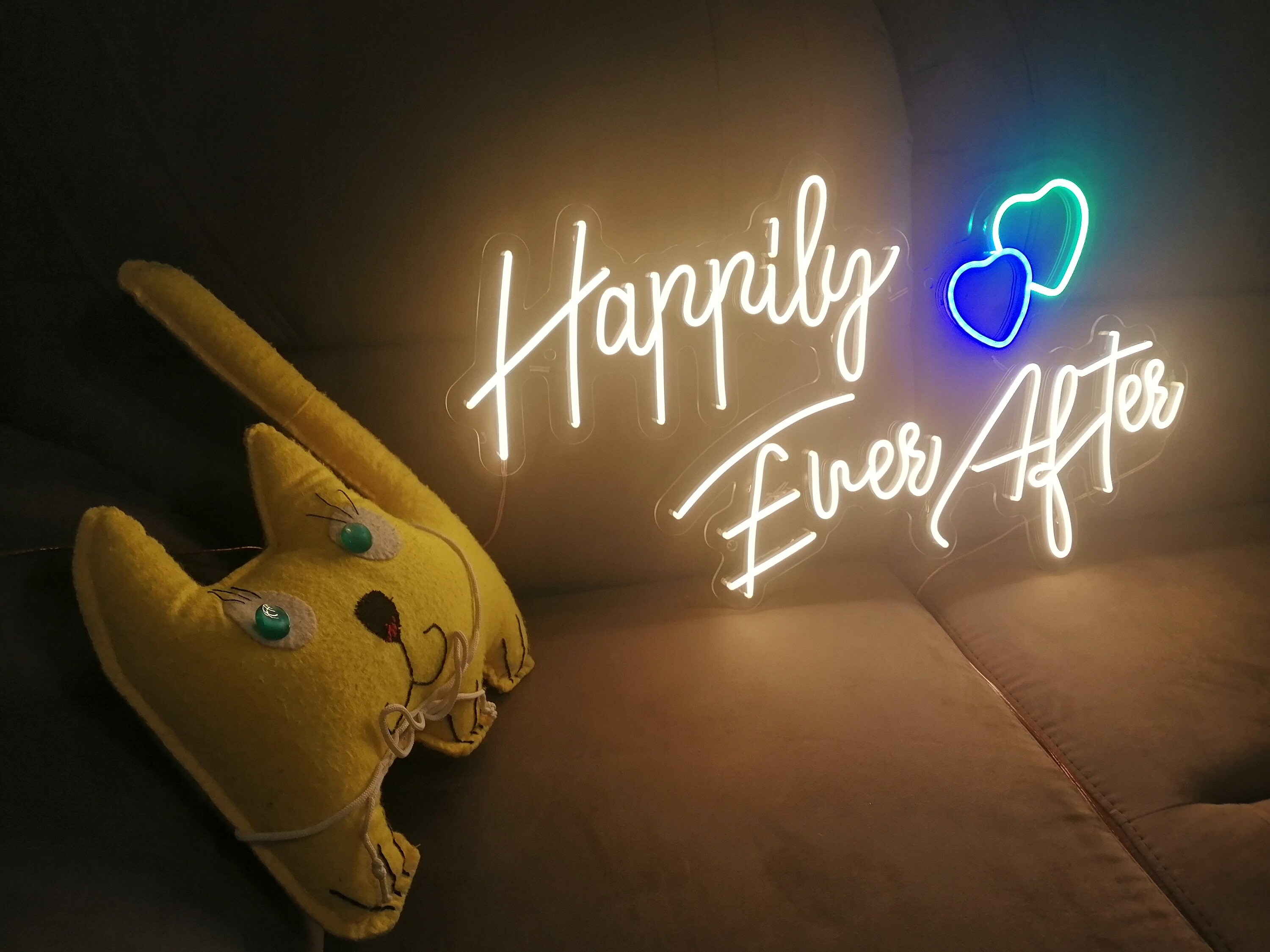 Happily Ever After Neon Sign, Wedding Neon Sign, Wedding Decor Neon Sign, Custom Neon Sign, Wall Decor, Personalized Neon Sign