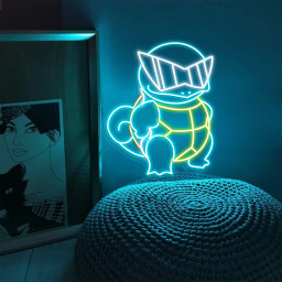 Squirtle Neon Signs Pokemon Wall Art