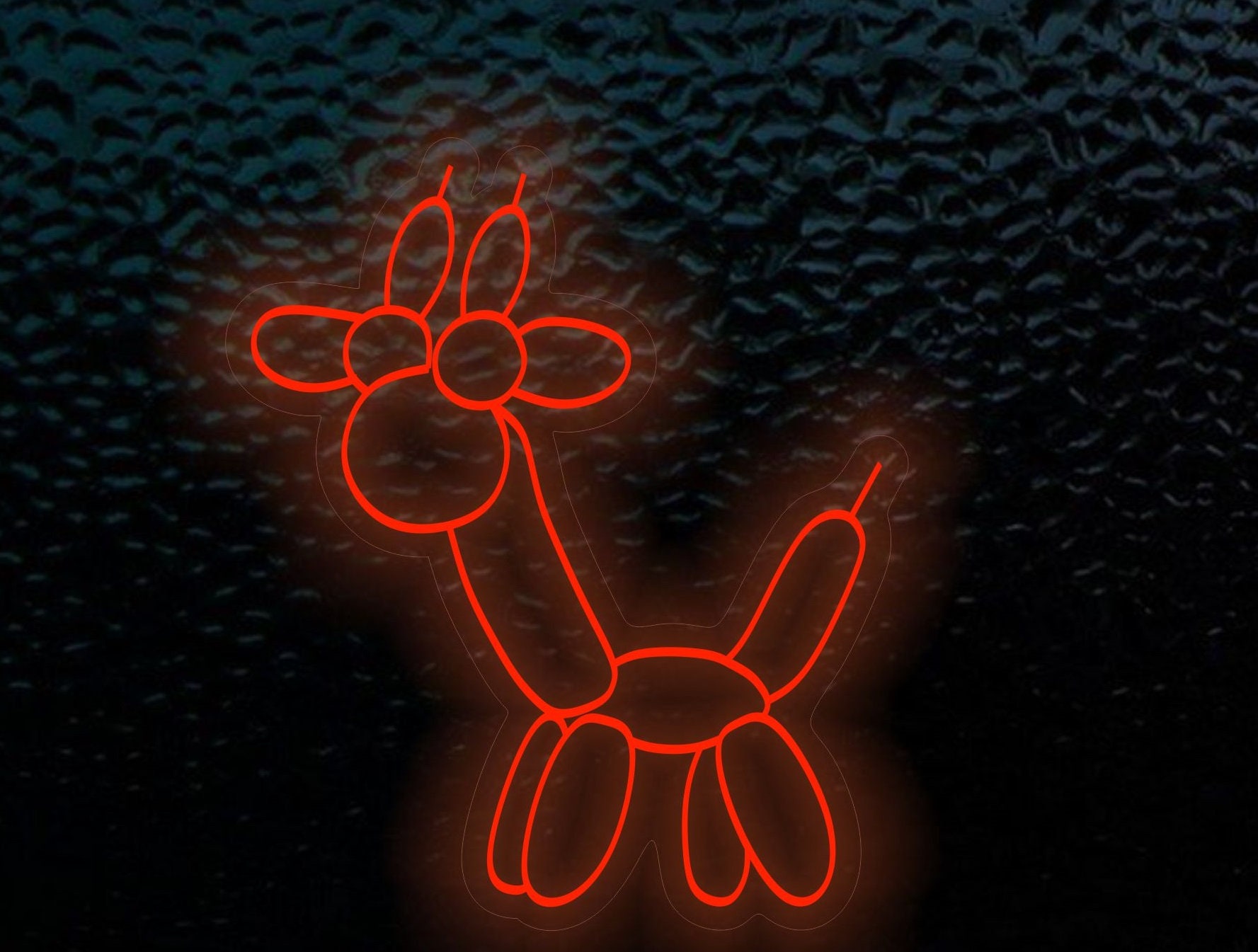 Balloon Animal giraffe Neon Sign, Ballon giraffe Decoration LED Neon Sign, Balloon Animal Neon Sign for kids room, Room Interior light