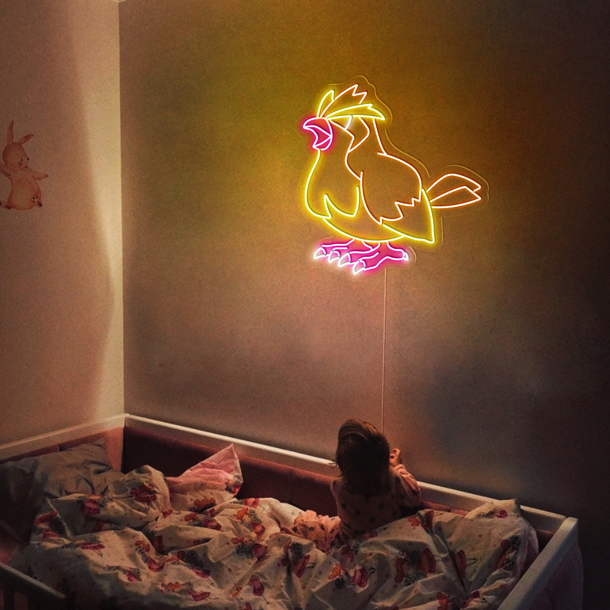 Pidgey Neon Signs Pokemon Wall Art