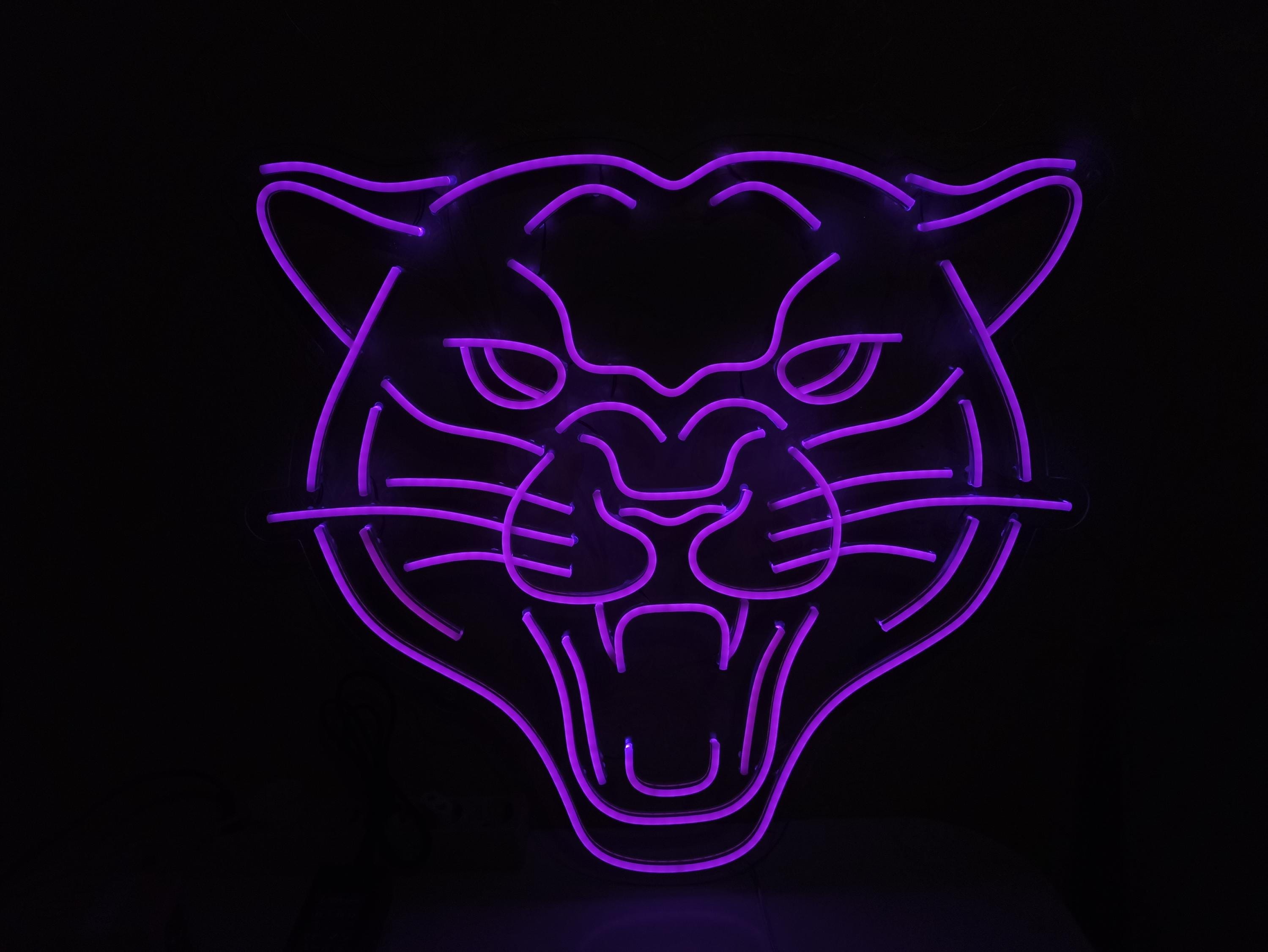 Panther Led Sign, Panther Neon Sign, Neon Panther Light, Wild Animal Neon Light, Custom Panther Neon Sign, Jungle Theme Neon Sign