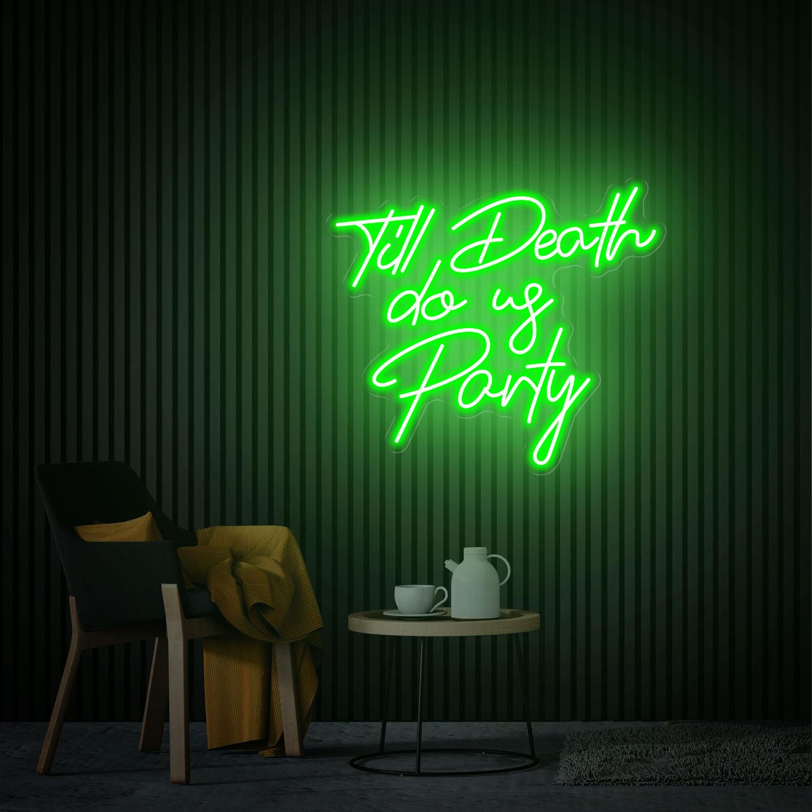 Til Death Do US Party Neon Sign, Neon Wedding Sign, Custom Wedding Sign, Personalized Gift Wedding Engagement Party Bar Decor Gift for Her