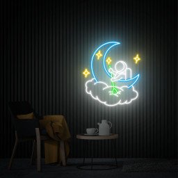Astronaut Neon Sign, Astronaut Moon Cloud Led Light Sign, Custom Neon Signs, Astronaut Wall Art, Bedroom Neon Sign decor, Christmas Gift