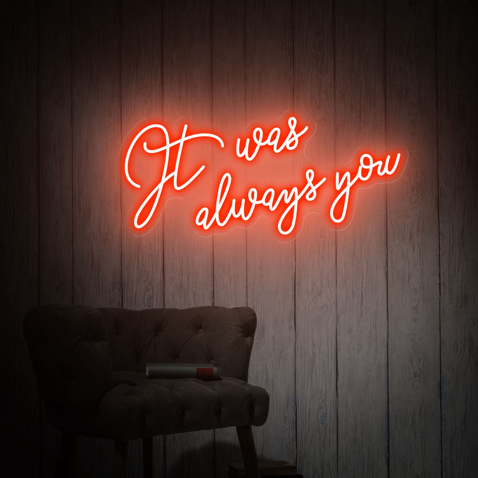 It Was Always You Neon Sign, Neon Wedding Sign, Engagement Decor, Wedding Backdrop, Custom Neon Sign, Handmade Gift, Wedding Party Decor