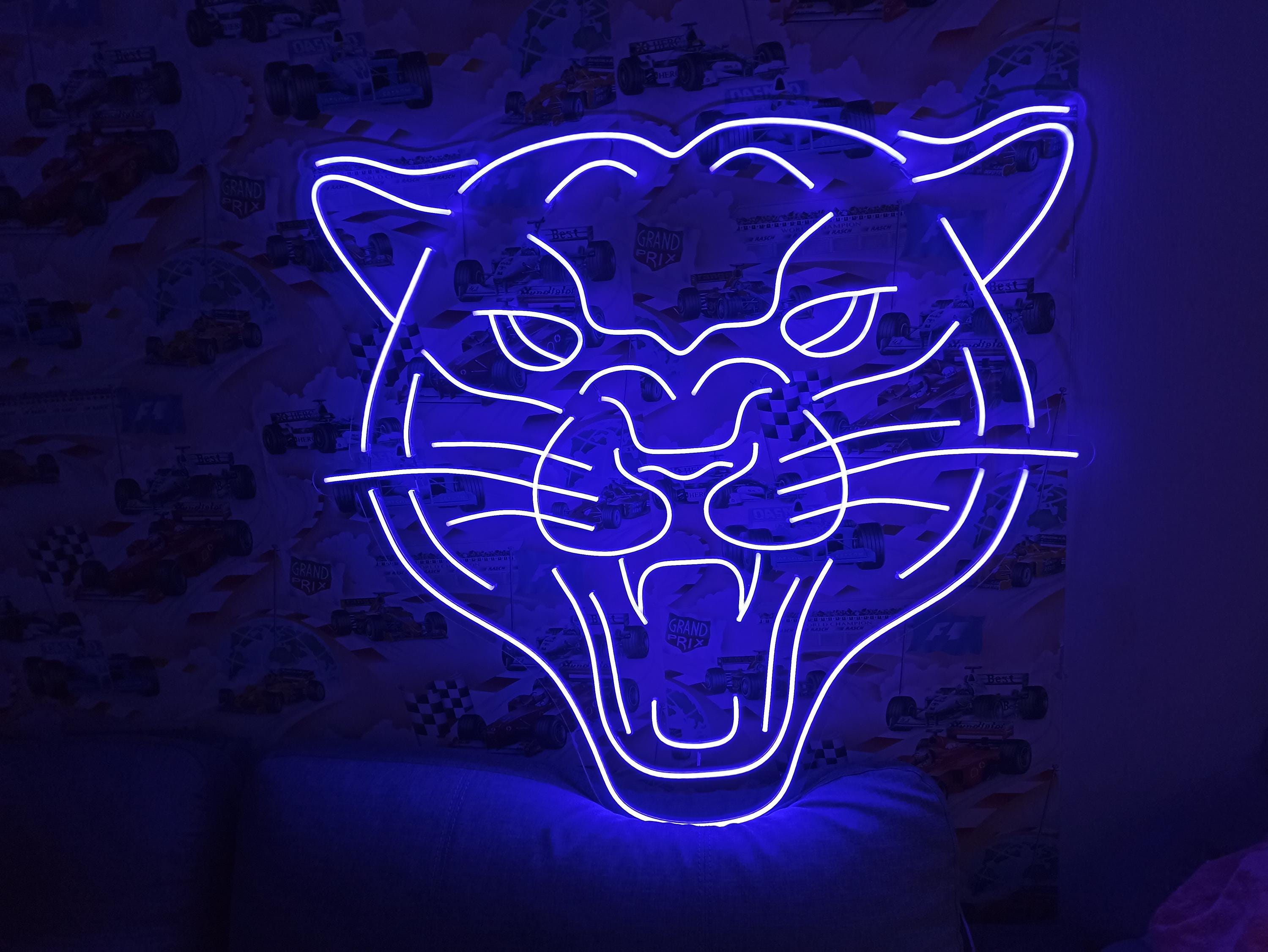 Panther Led Sign, Panther Neon Sign, Neon Panther Light, Wild Animal Neon Light, Custom Panther Neon Sign, Jungle Theme Neon Sign