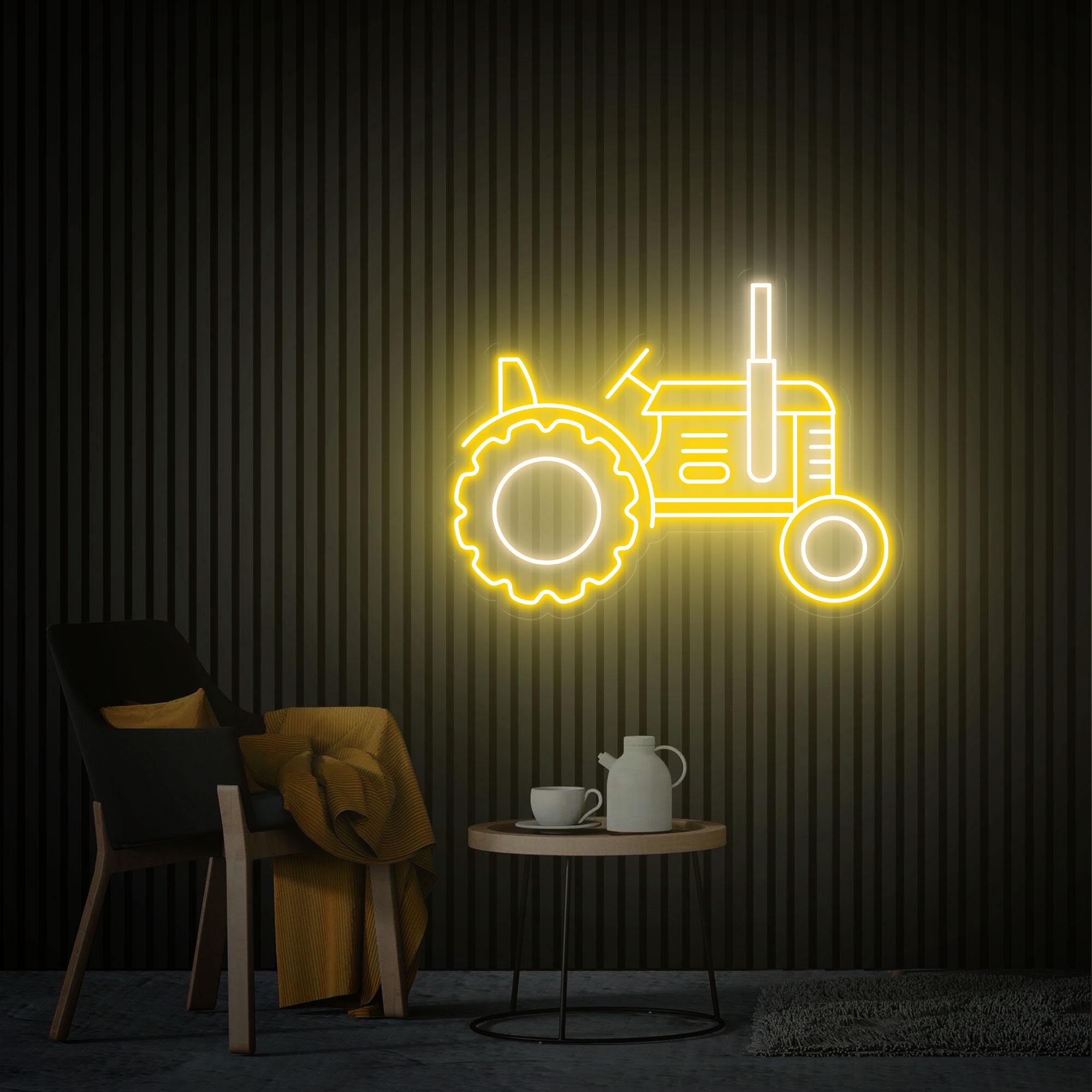 Tractor Neon Sign, Tractor Wall Decor, Custom Tractor Neon Sign, Farm House Decor Farmer Gift, Tractor Led Light Gift for Him Neon Sign Art