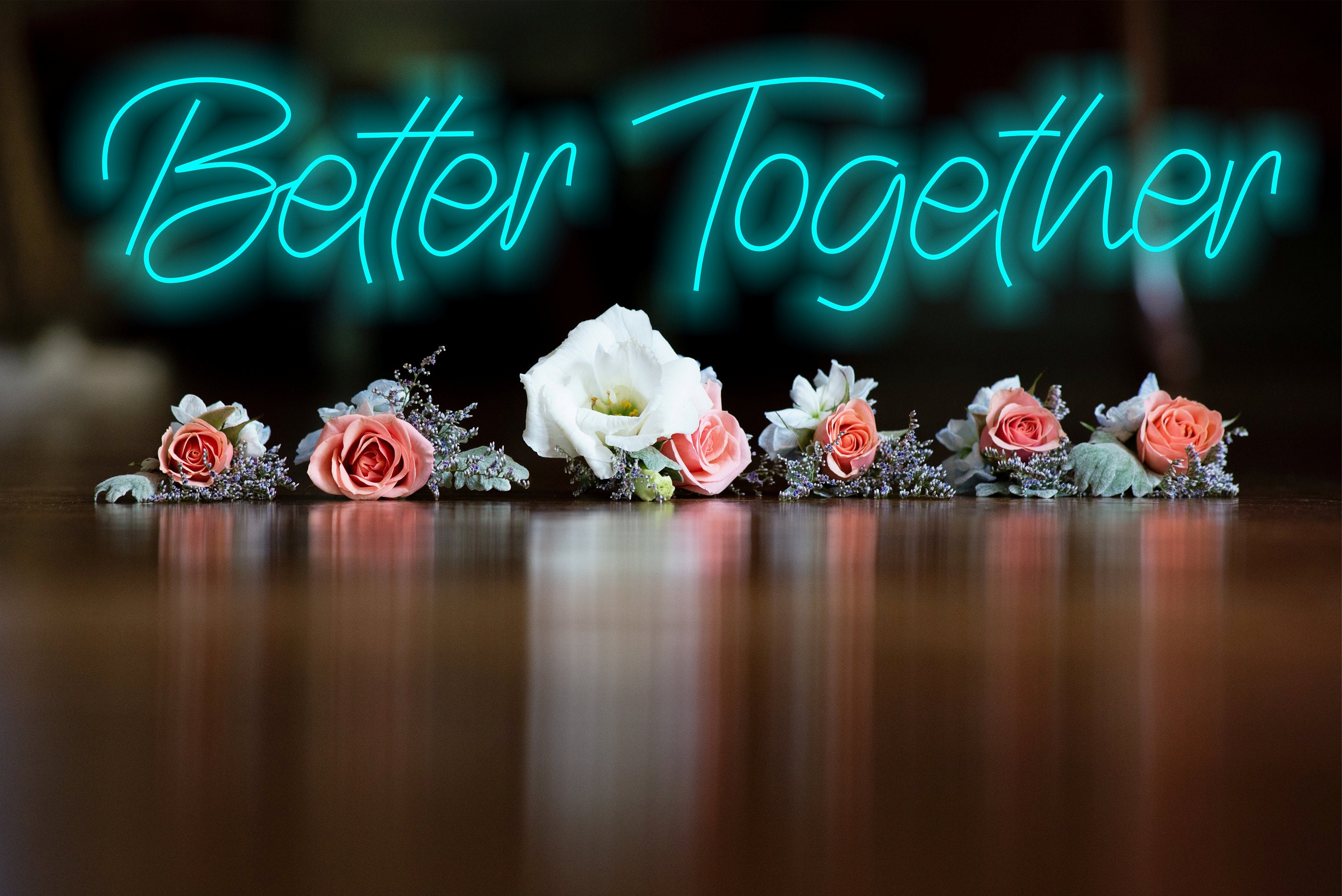 Better Together Neon Sign, Wedding Decor Neon Sign, Romantic Neon Sign, Love Neon Sign, Romantic Neon Sign For Couples, Engagement Neon Sign