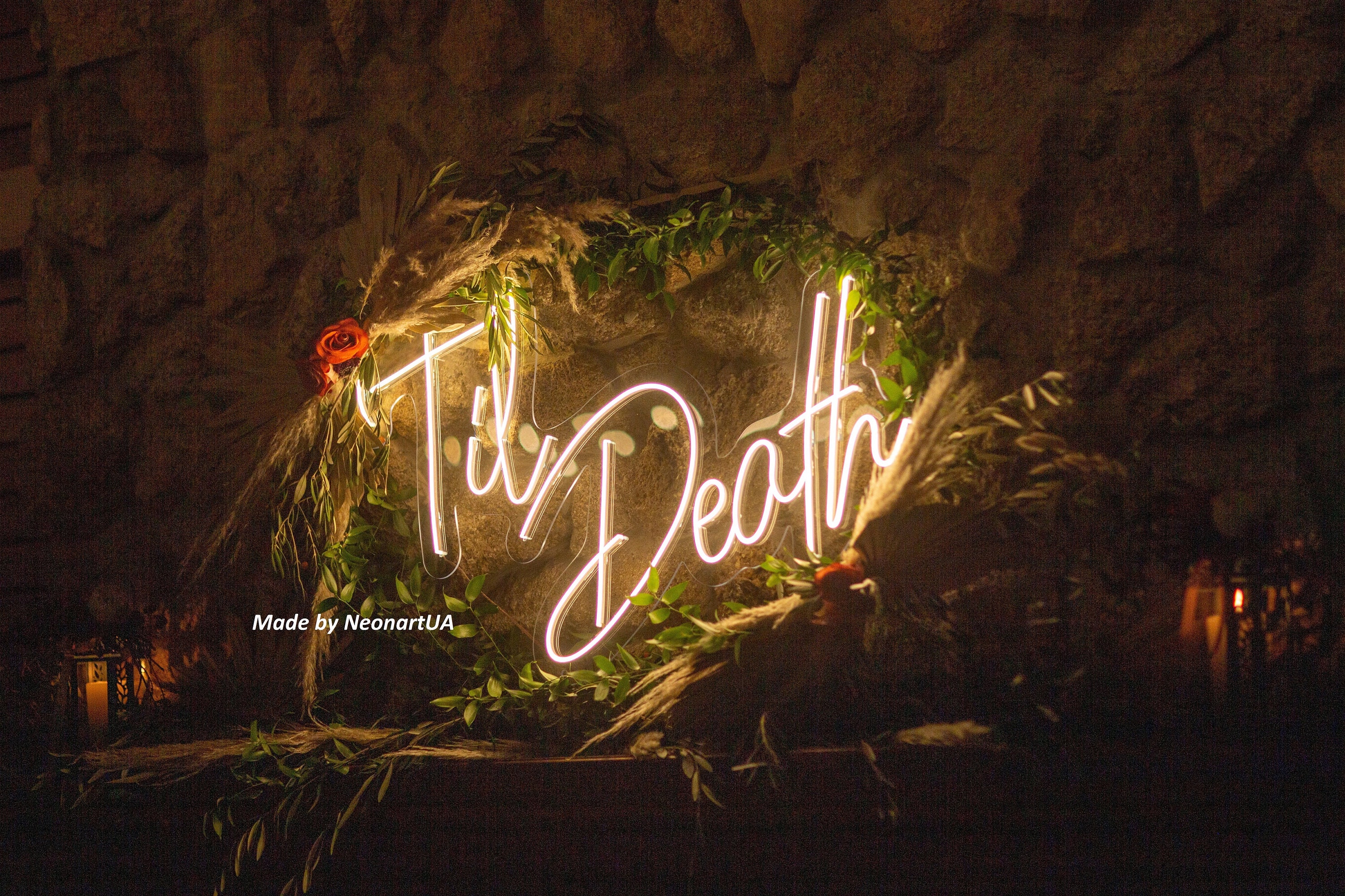 Til Death Neon Sign, Til Death Wedding Decor, Led Til Death Neon Sign, Til Death, Til Death Do Us Party Led Neon, Neon Sign Wedding Decor