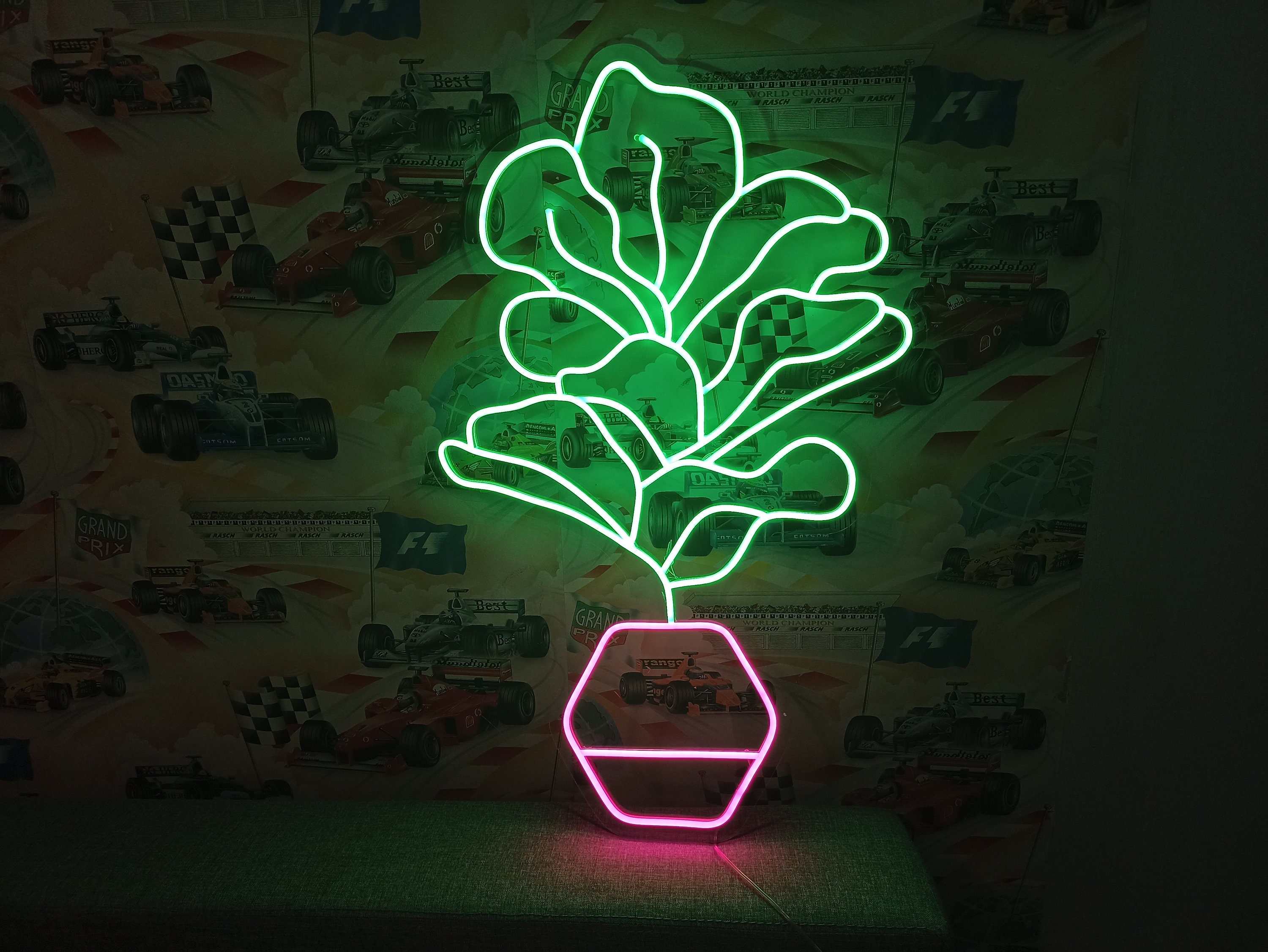 Ficus Neon Sign, Flower Ficus Neon Sign, Ficus Lyrata Neon Sign, Leaf Fig Neon Sign, Monstera Neon Sign, Flower Neon Sign