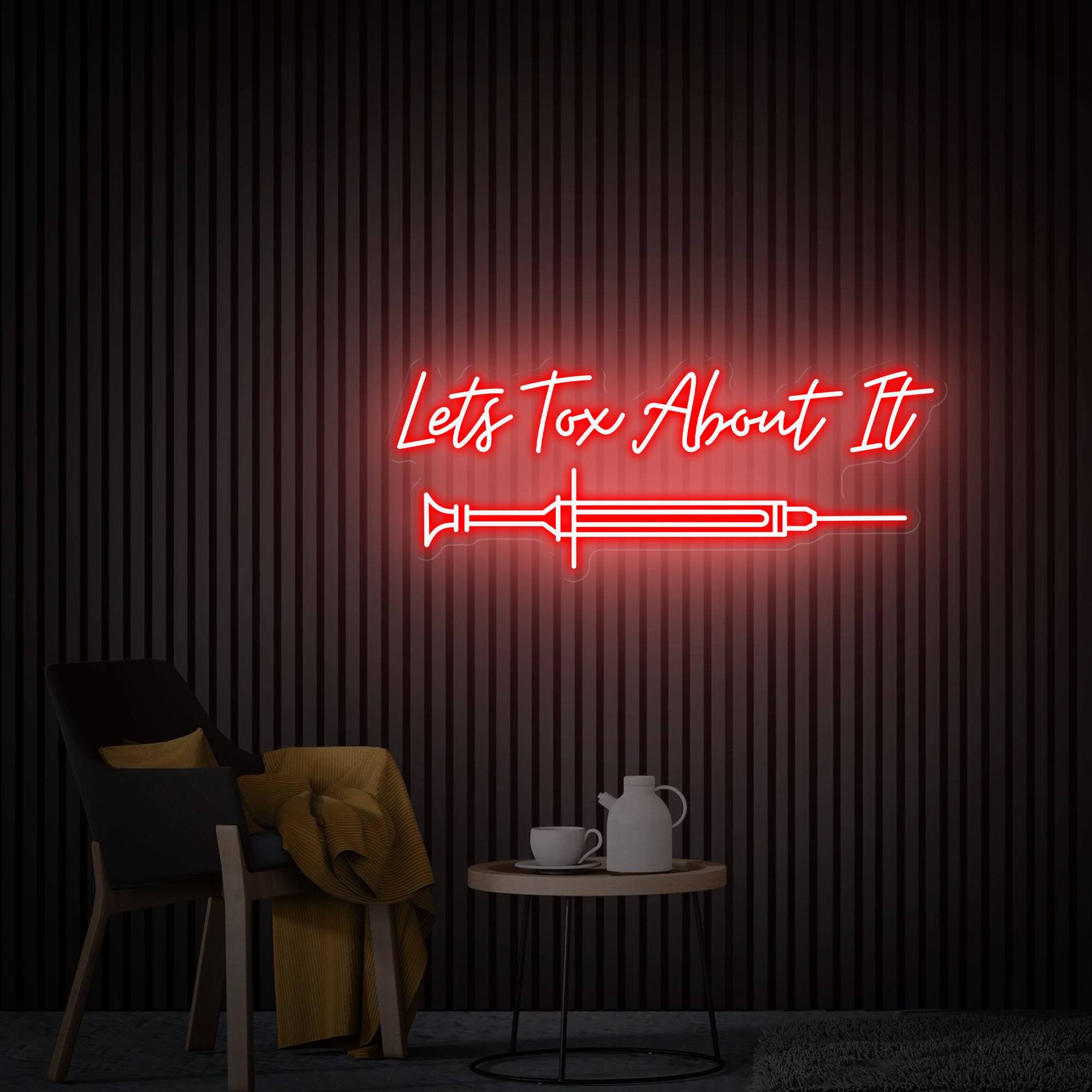 Lets TOX About It, Led Neon Light Signs, Botox Sign, Botox Artwork, Medspa Decor, Surgery Office Art, Injector Spa Studio Decoration