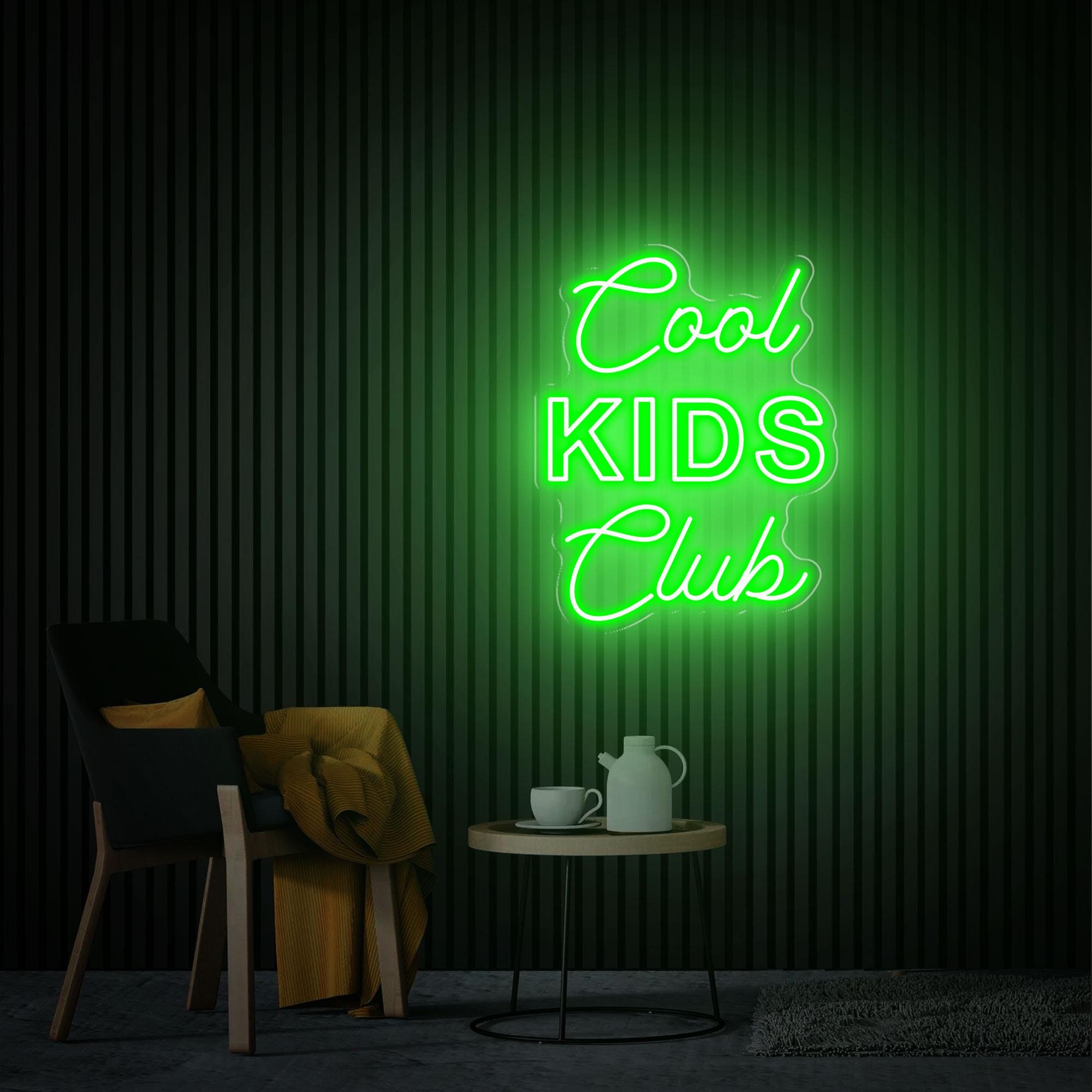 Cool Kids Club Neon Sign, Cool Kids Club Led Light Sign, Kids Party Wall Art, Home Bedroom Decor Custom Neon Sign Personalized Birthday Gift