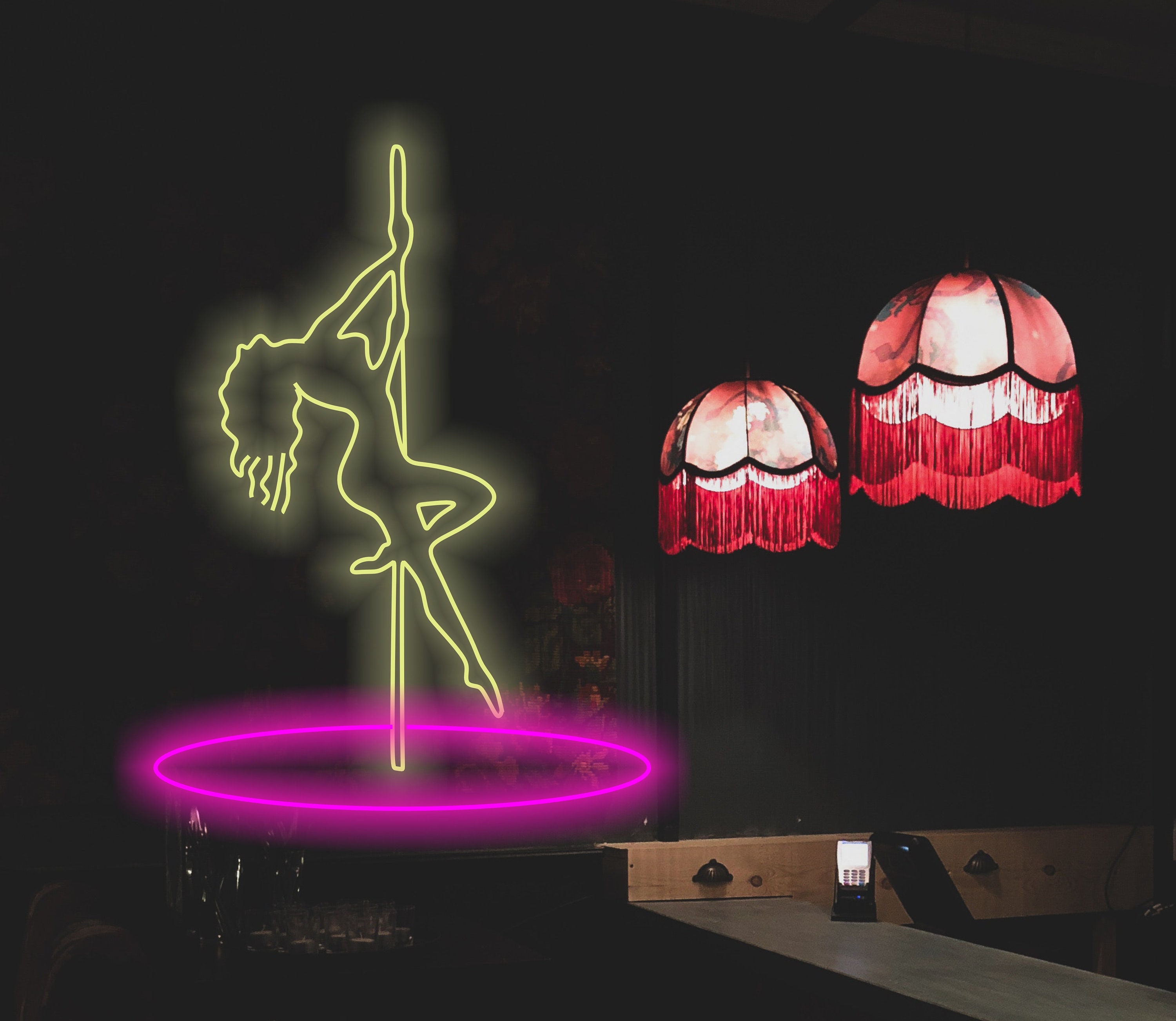 Pole Dance Neon Sign, Club Neon Sign, Nightclubs And Bars, Neon Sign For Pole Dancing, Fitness Studios Neon Sign, Strip Club Neon Sign
