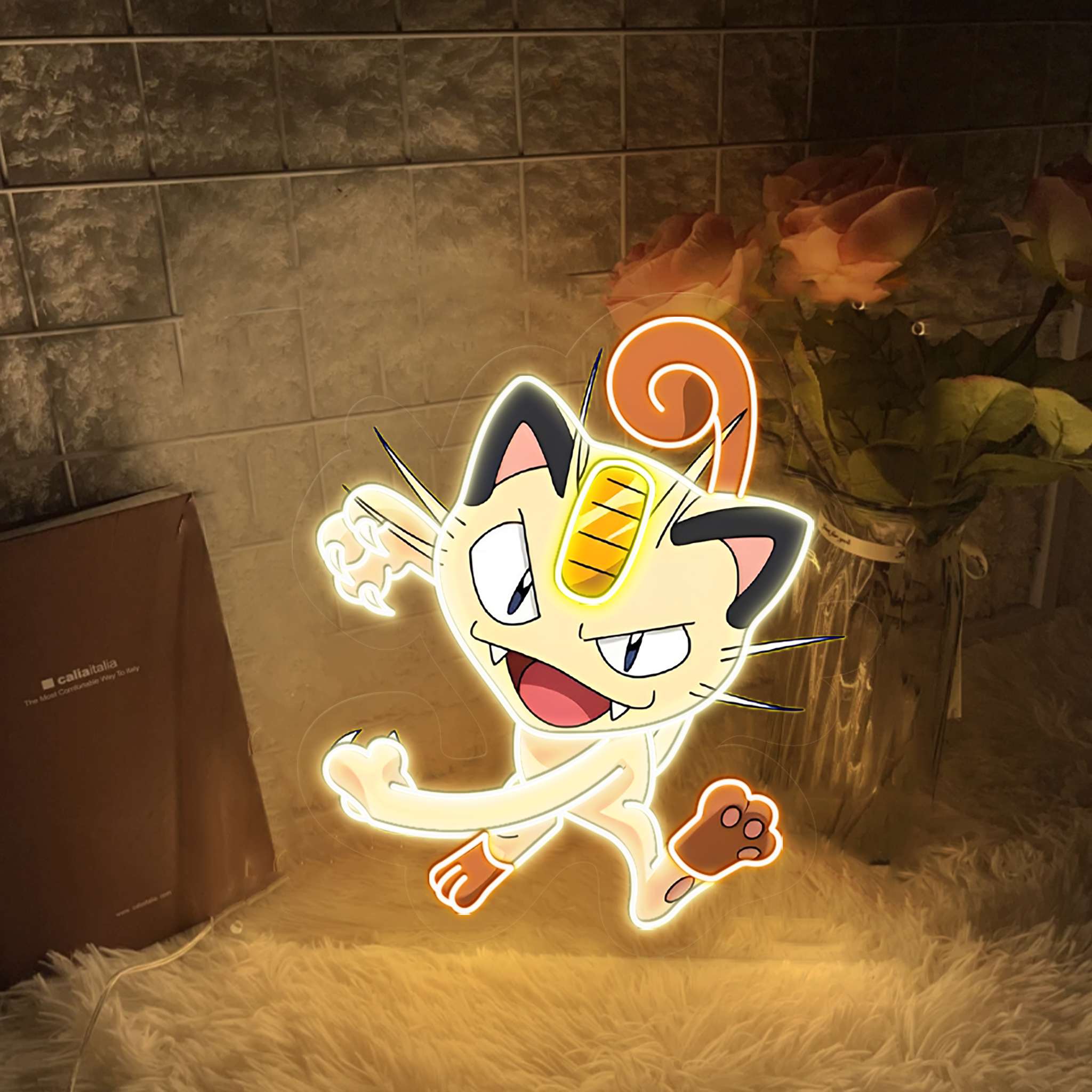 Meowth Pokemon UV Signs Kids Room Decor