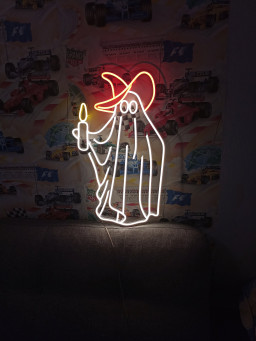 Ghost Halloween neon sign, Ghost-shaped neon light for Halloween, Unique neon ghost sign for October, Spooky neon ghost decoration