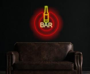 Neon Bar Sign, Pub Neon Sign, Man Cave Sign, Home Bar Sign, Open Neon Sign, Power Button Neon Sign, Light-Up Man Cave Decoration