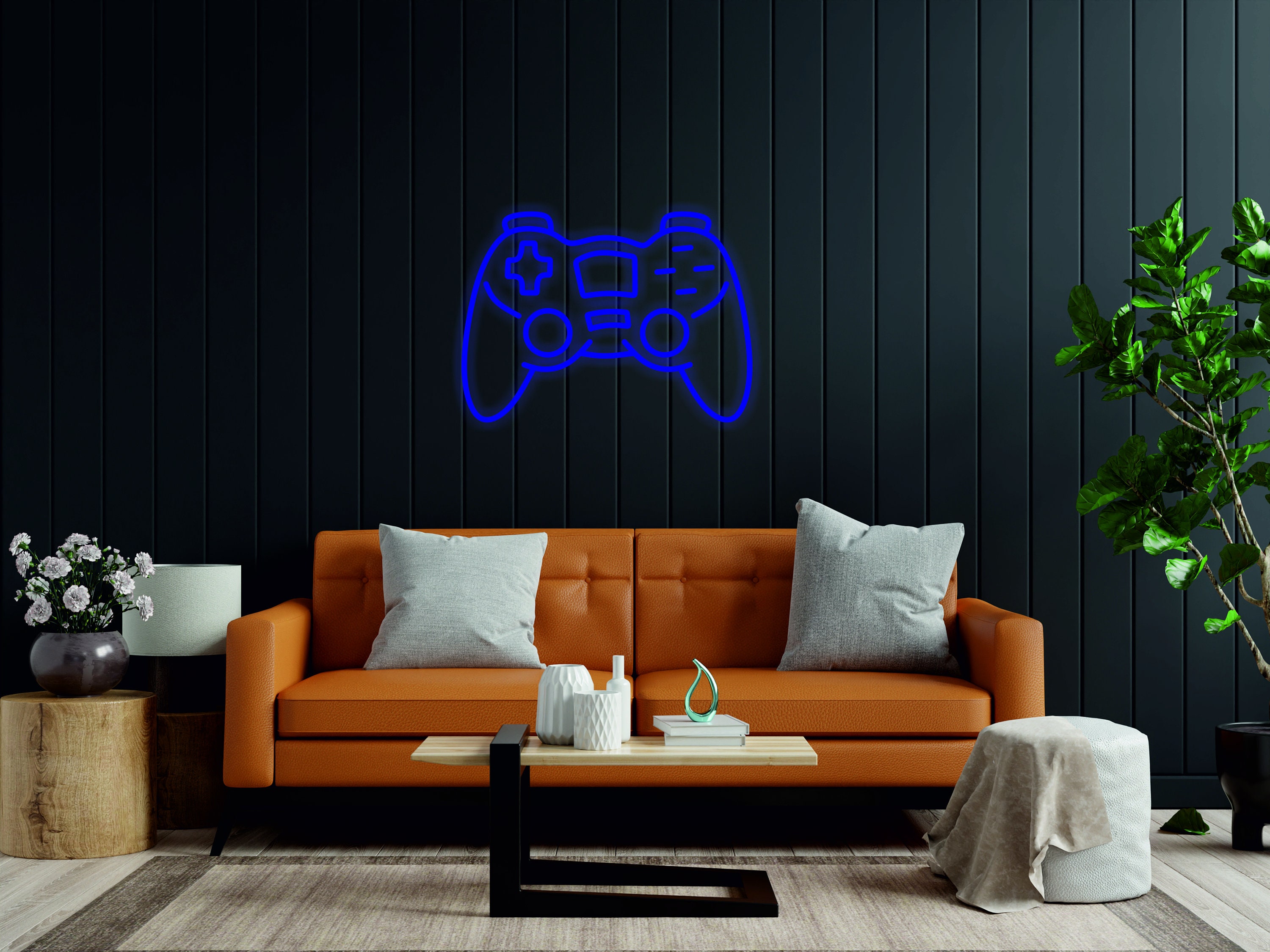 Game Controller Led Neon Sign, Game Room Decor Led Sign, Neon Lights For Gaming Table