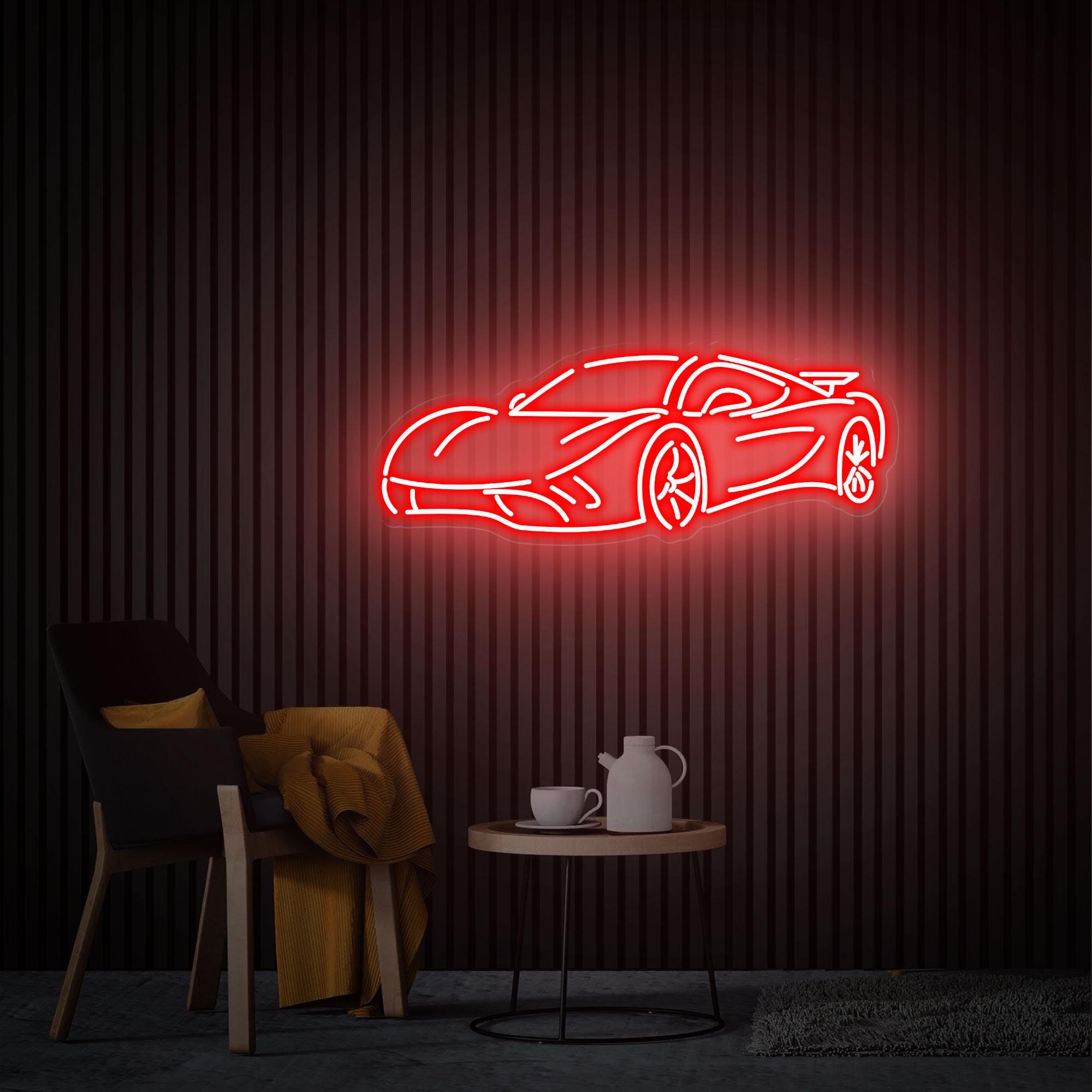 Car Neon Sign, Custom Car Neon Sign, Garage Decor Wall Art LED Light for Home Store Club, Man Cave Neon Art Best Men Gift, Bedroom Neon Sign