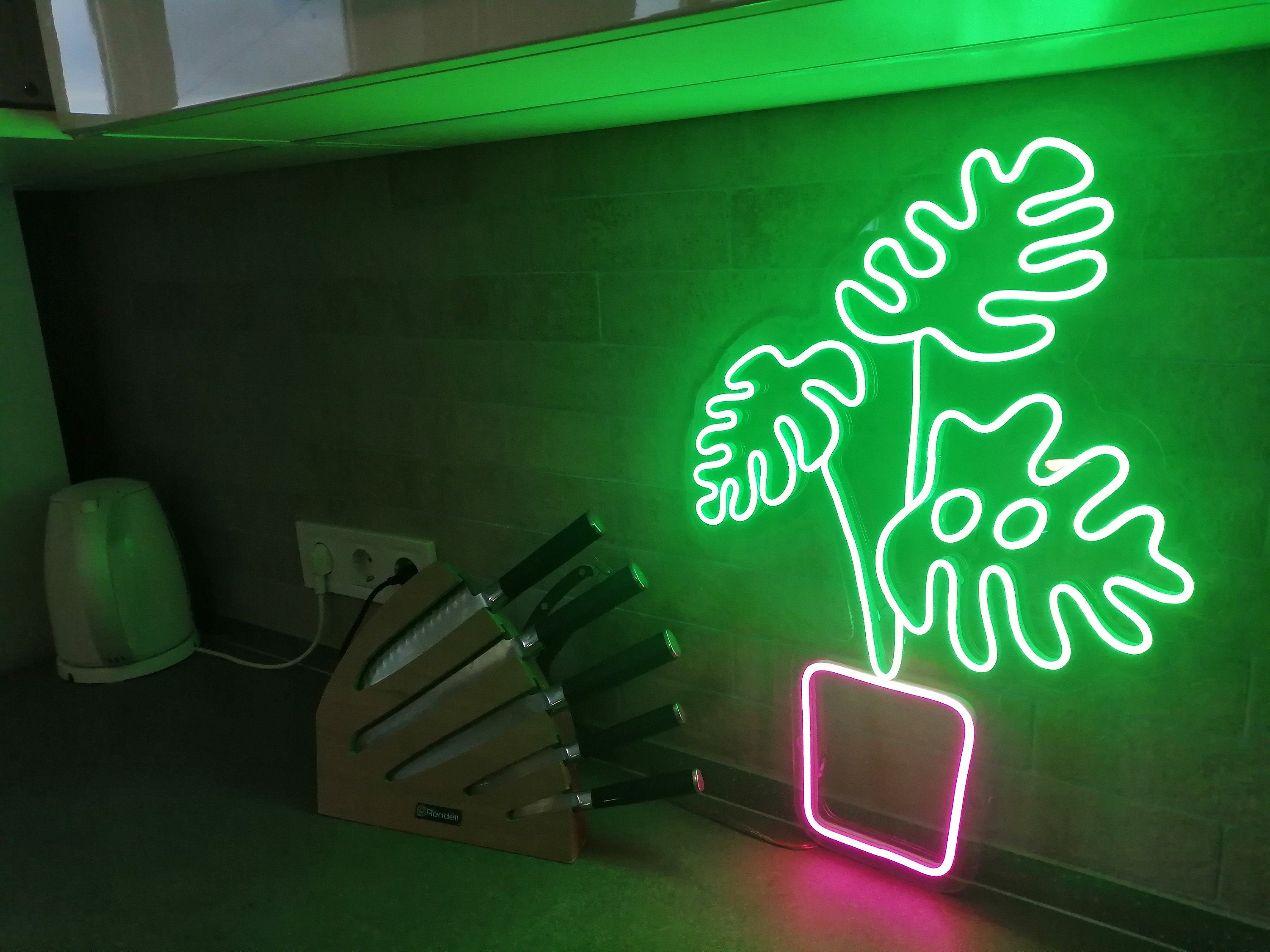 Monstera Leaf Neon Sign, Plant Neon Sign, Custom Leaf Led Neon Light, Gifts For Her, Unique Hand Crafted, Gift For Her Neon