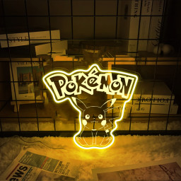 Pikachu Laser Signs Pokemon Wall Art