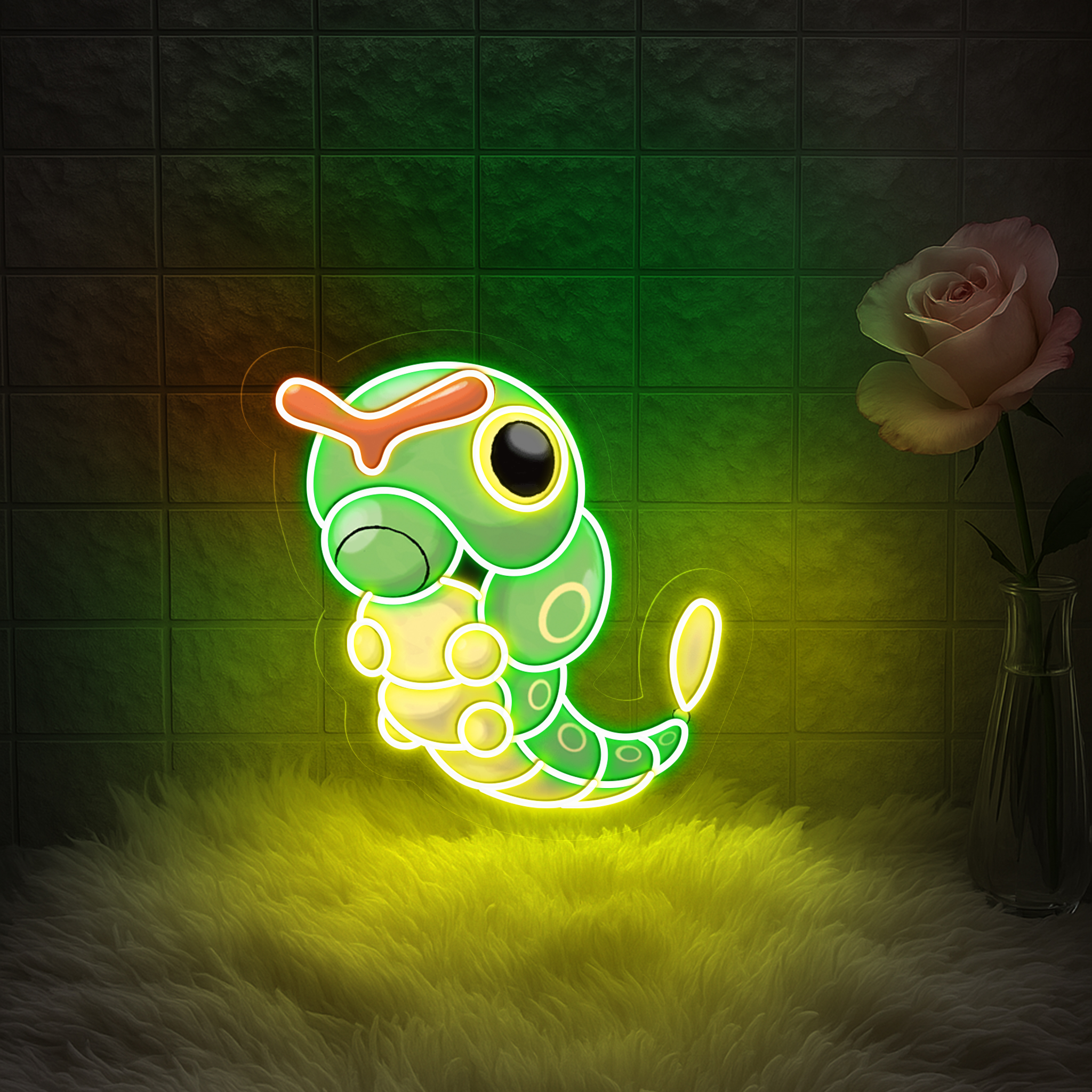 Caterpie UV Signs Pokemon Wall Art