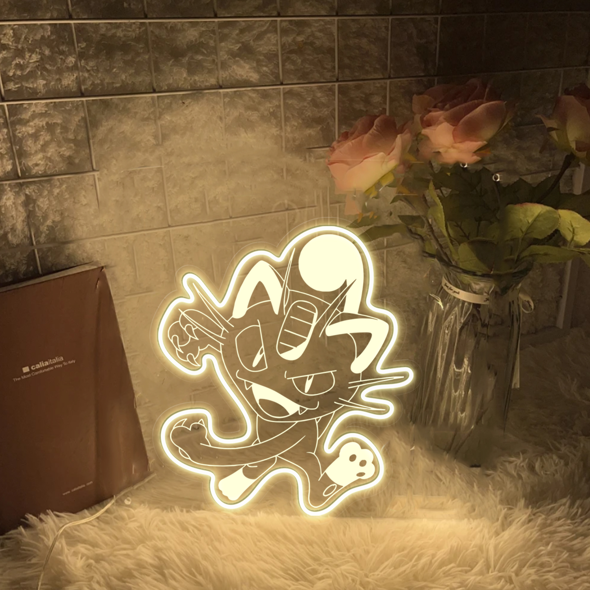 Meowth Pokemon Laser Signs Kids Room Decor