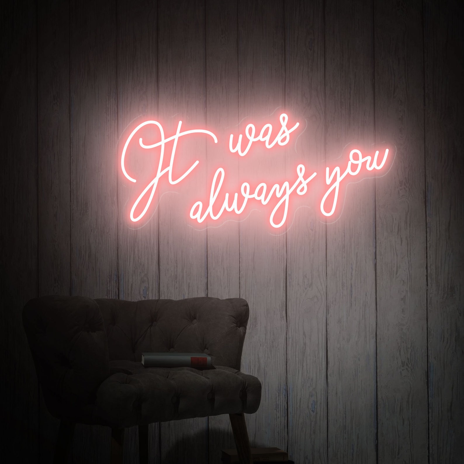 It Was Always You Neon Sign, Neon Wedding Sign, Engagement Decor, Wedding Backdrop, Custom Neon Sign, Handmade Gift, Wedding Party Decor