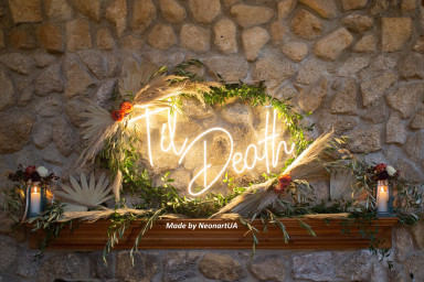 Til Death Neon Sign, Til Death Wedding Decor, Led Til Death Neon Sign, Til Death, Til Death Do Us Party Led Neon, Neon Sign Wedding Decor