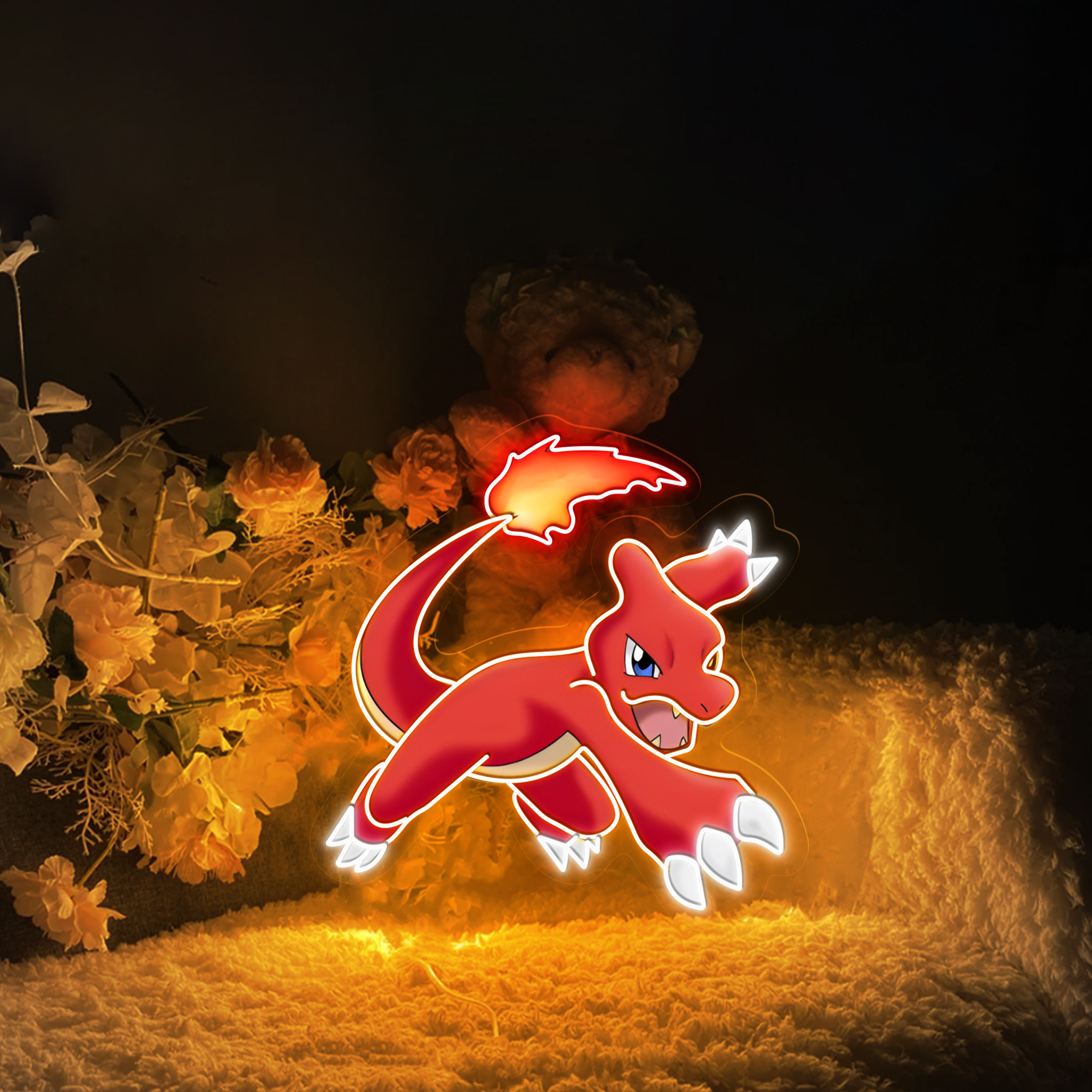 Pokemon Charmeleon UV Signs Anime Wall Art Decor
