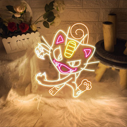 Meowth Pokemon Neon Led Sign Kids Room Decor